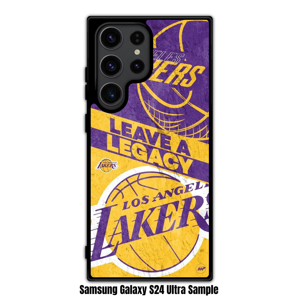 NBA Los Angeles Lakers Phone Case For iPhone Samsung Galaxy Pixel - Los Angeles Lakers Leave A Legacy Poster
