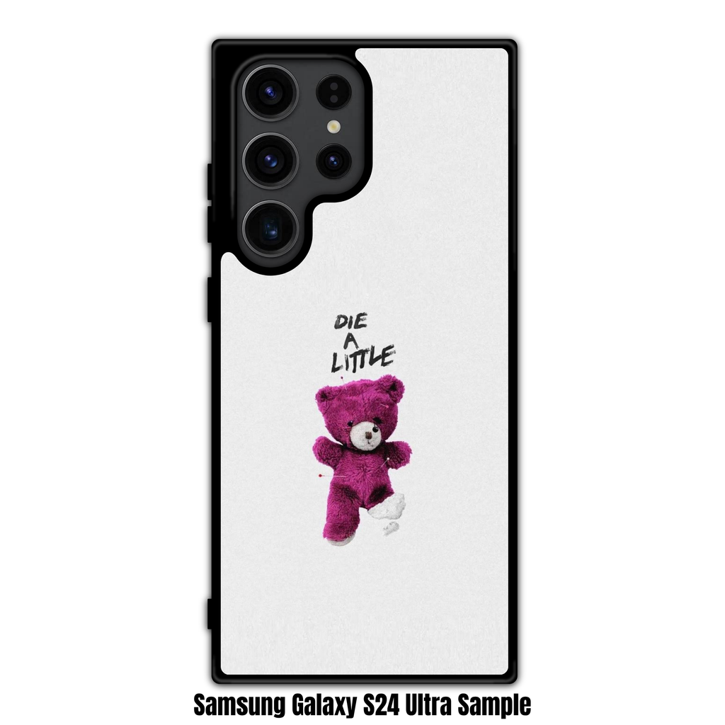 Yungblud Phone Case For iPhone Samsung Galaxy Pixel - Yungblud Die A Little Pink Teddy Bear Graphic On White Textured Background