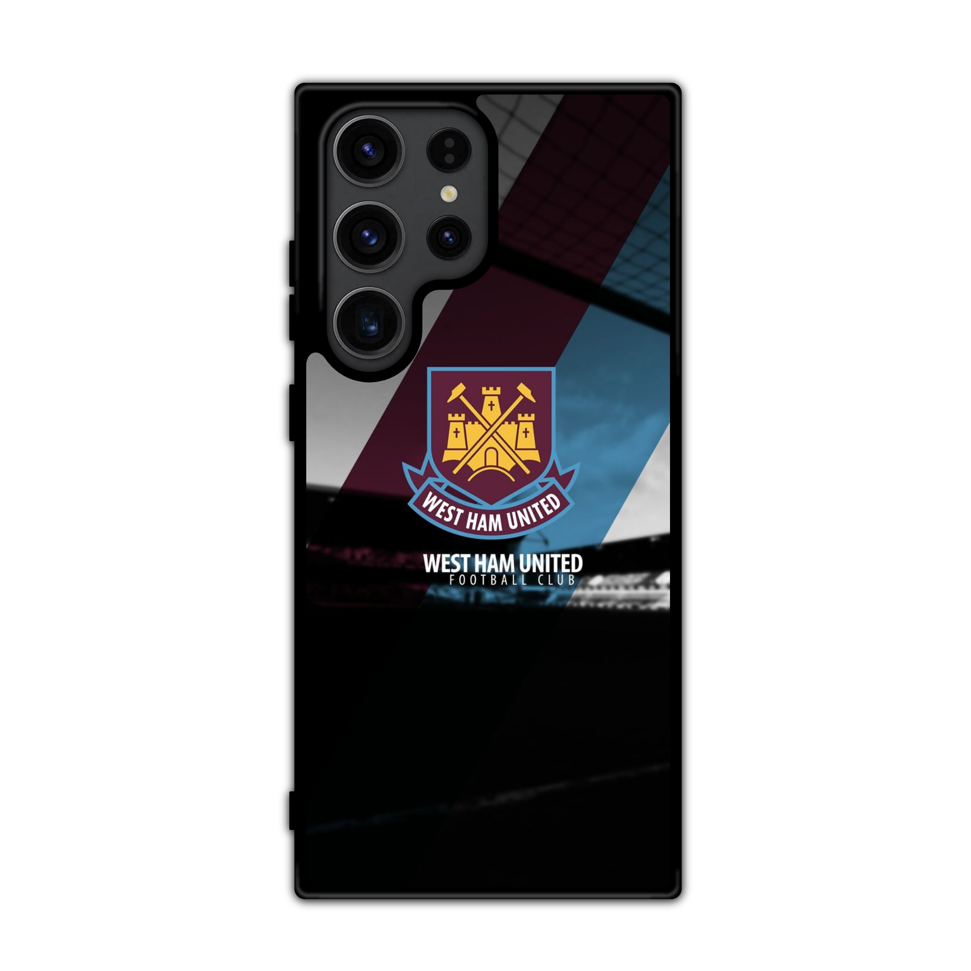West Ham United FC Phone Case For iPhone Samsung Galaxy Pixel - West Ham United FC Crest On Stadium Background