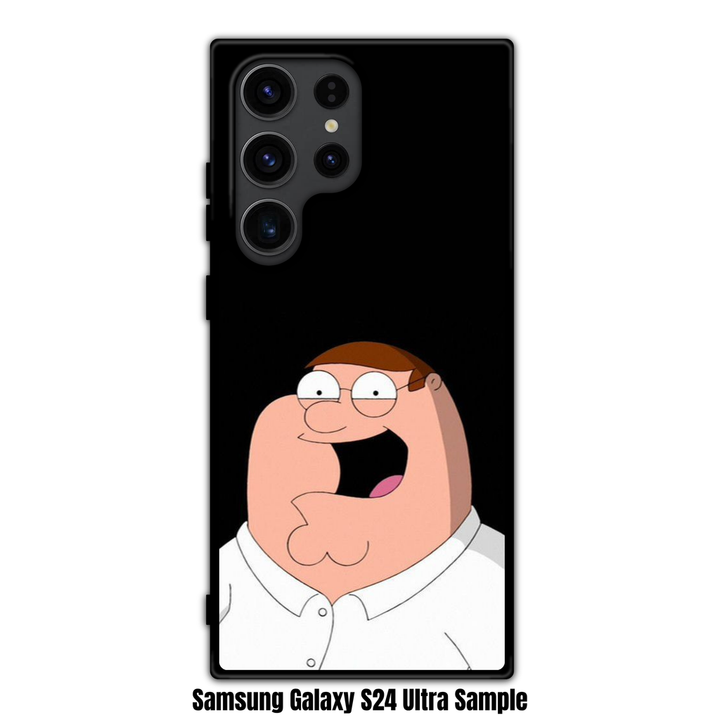 Family Guy Peter Griffin Phone Case For iPhone Samsung Galaxy Pixel - Peter Griffin Laughing On Black Background