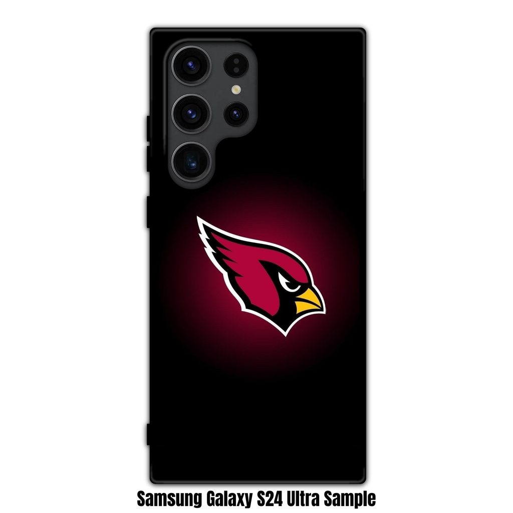 NFL Arizona Cardinals Phone Case For iPhone Samsung Galaxy Pixel - Arizona Cardinals Logo On Black And Maroon Vignette Background