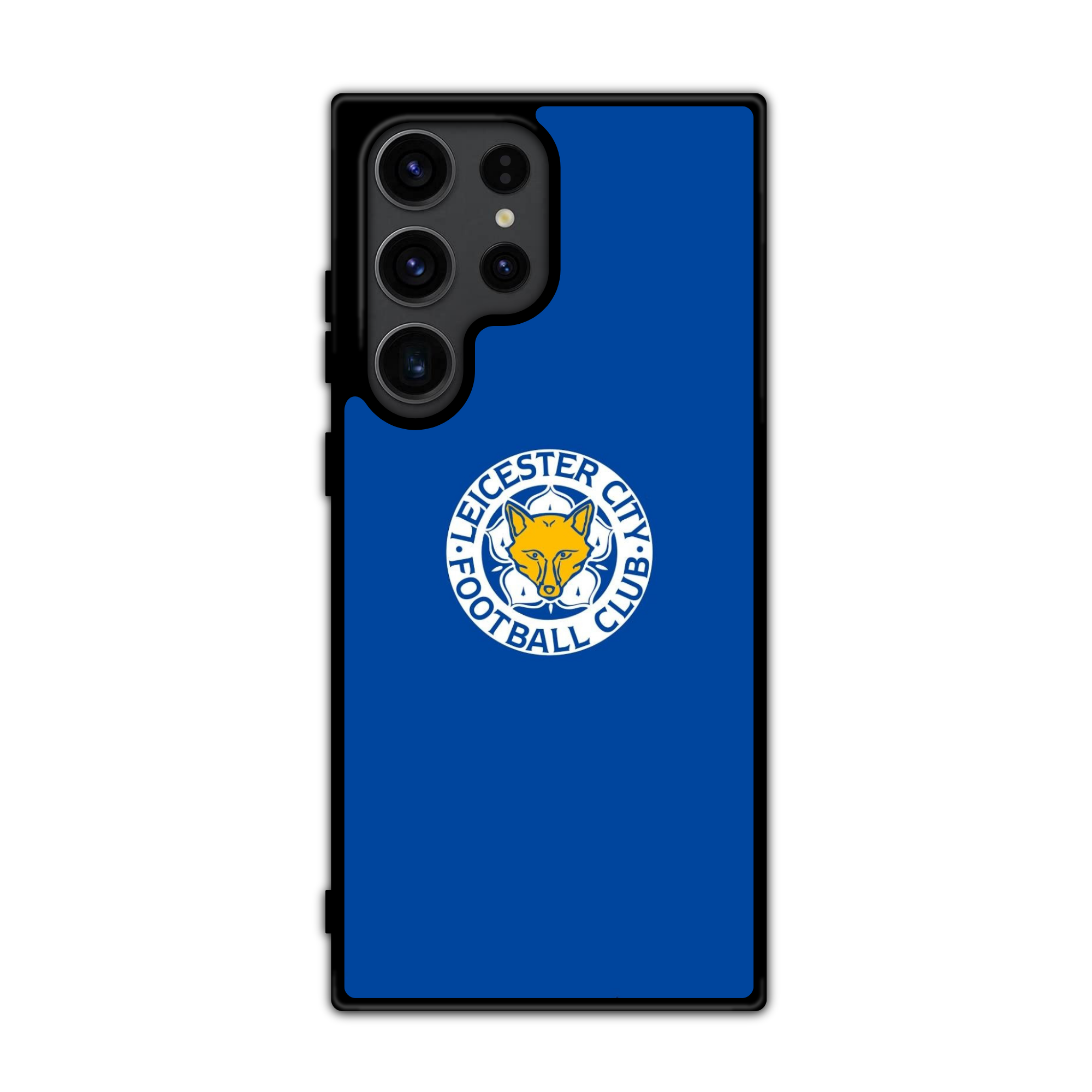 Leicester City FC Phone Case For iPhone Samsung Galaxy Pixel - Leicester City FC Crest On Blue Background