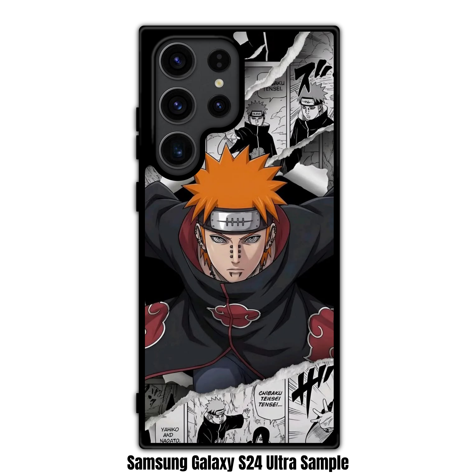 Naruto Pain Phone Case For iPhone Samsung Galaxy Pixel - Pain Deva Path Breaking Through Manga Collage Poster