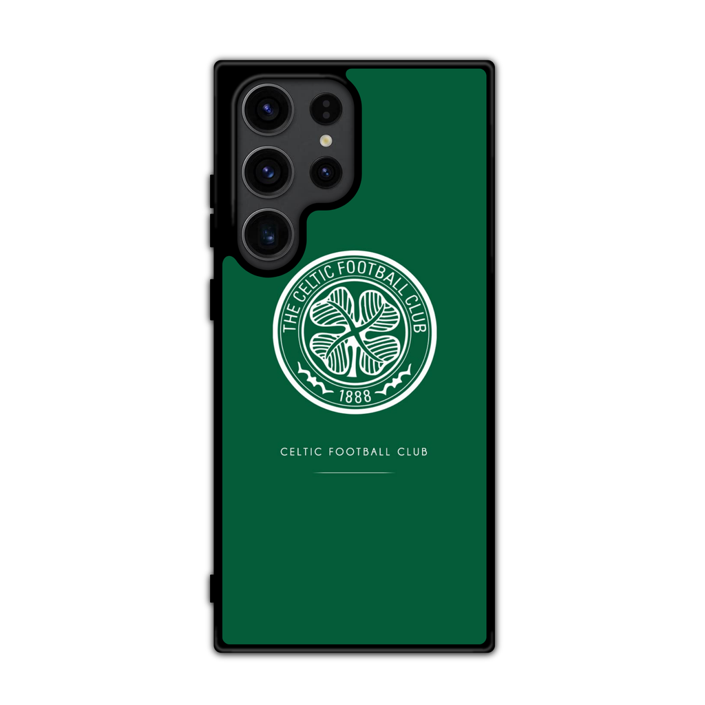 Celtic FC Phone Case For iPhone Samsung Galaxy Pixel - Celtic FC The Hoops 1888 Logo On Celtic Green Background