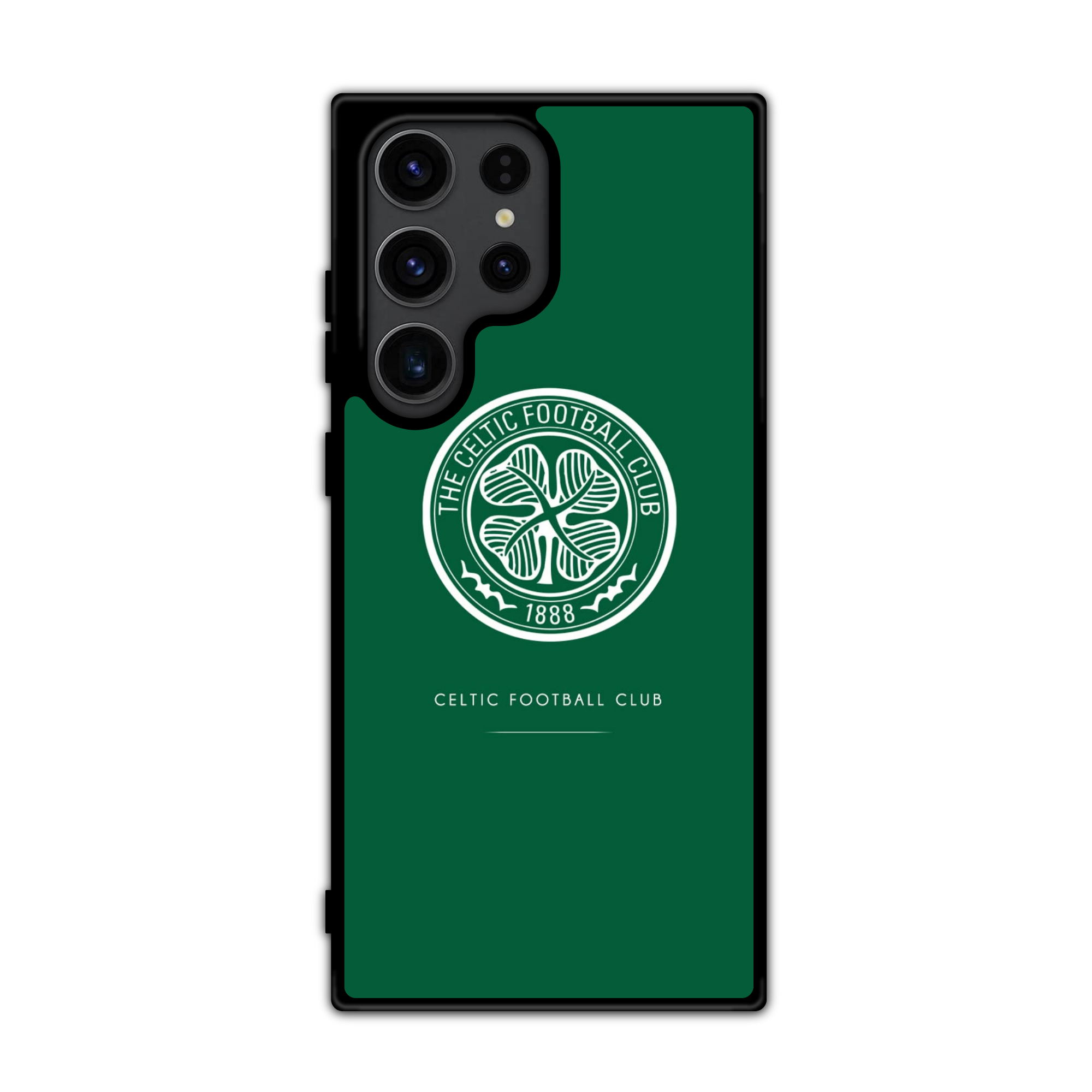 Celtic FC Phone Case For iPhone Samsung Galaxy Pixel - Celtic FC The Hoops 1888 Logo On Celtic Green Background