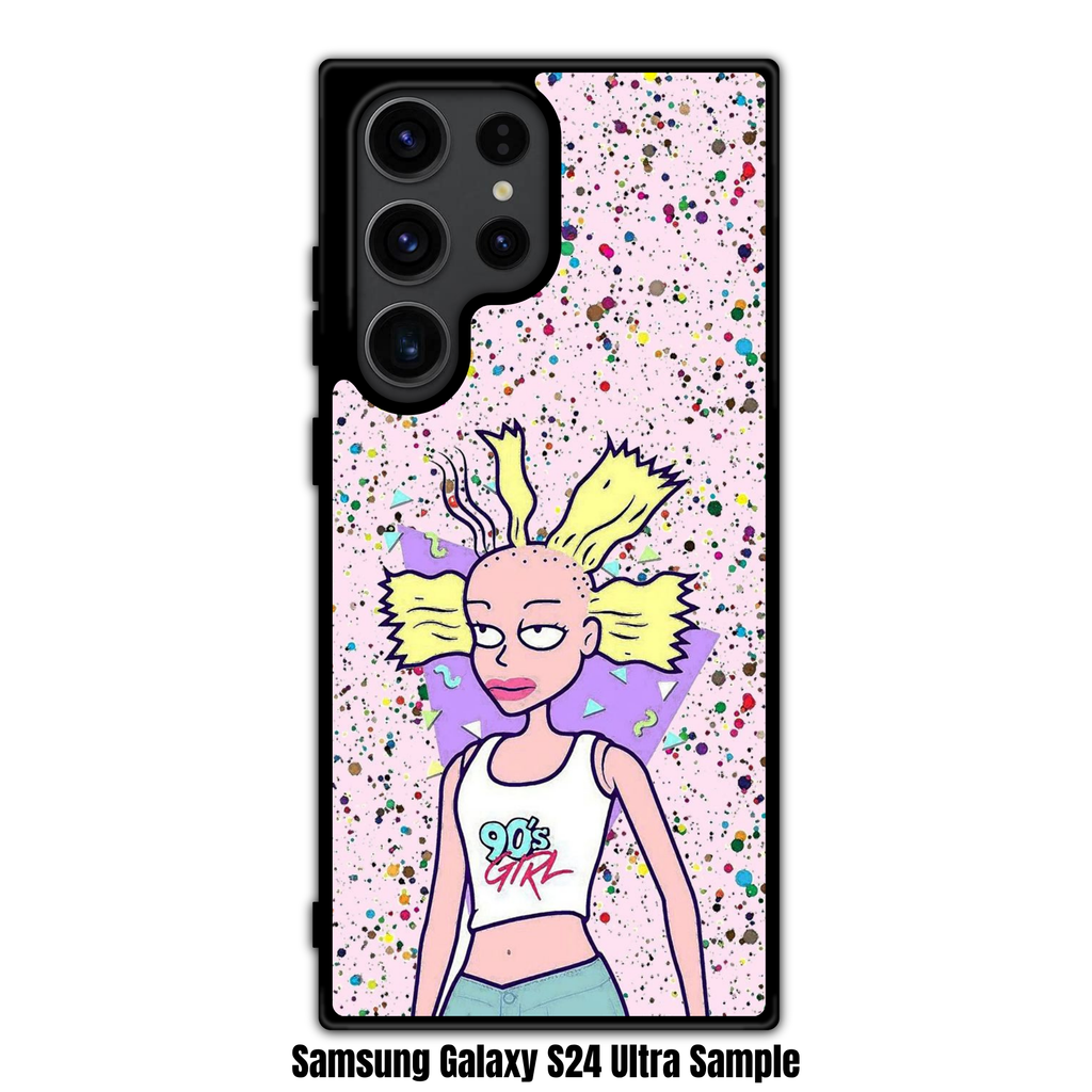 Rugrats Cynthia Phone Case For iPhone Samsung Galaxy Pixel - Cynthia Pickles In A 90s Girl Crop Top On A Multicolored Splatter Background