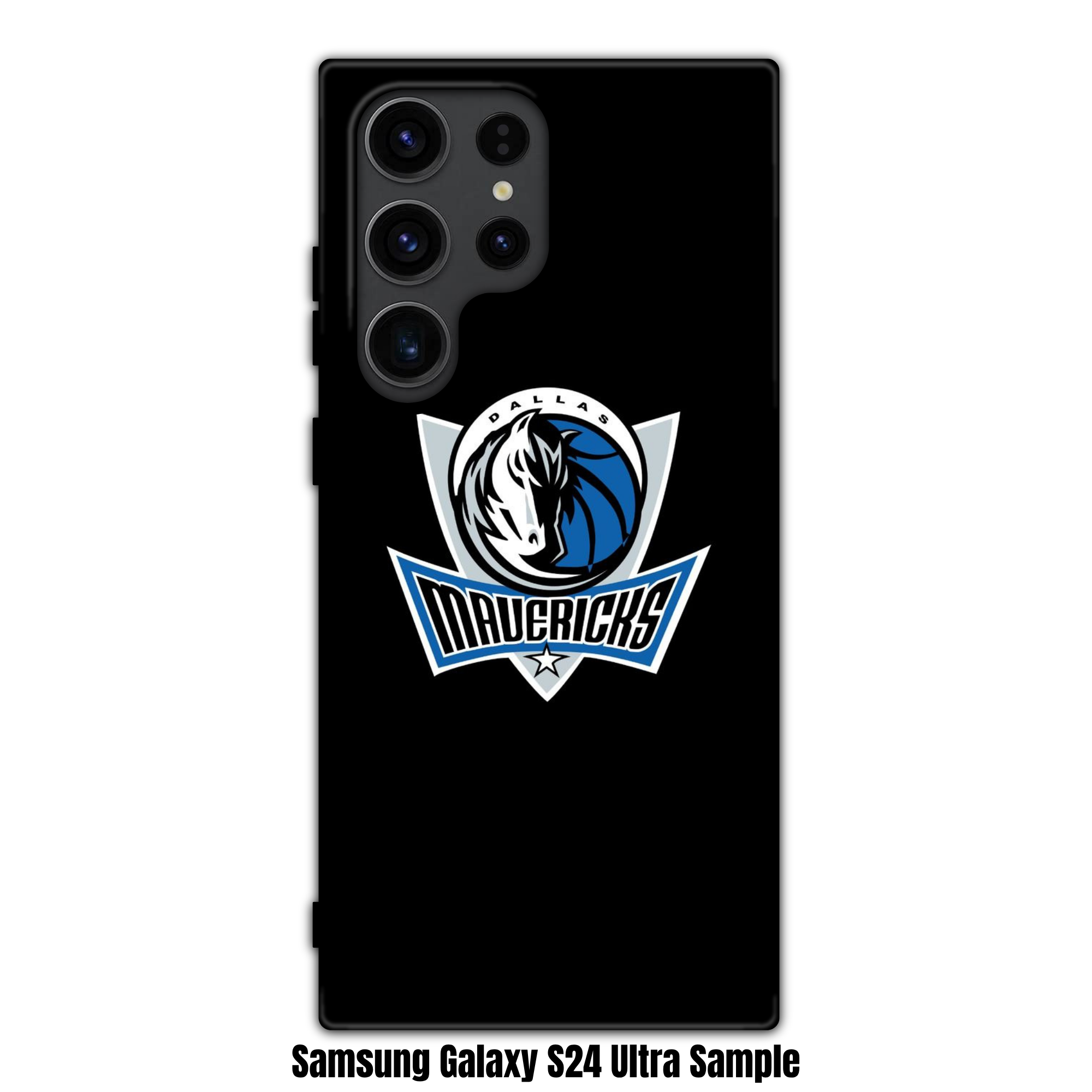 NBA Dallas Mavericks Phone Case For iPhone Samsung Galaxy Pixel - Dallas Mavericks Logo On Black Background