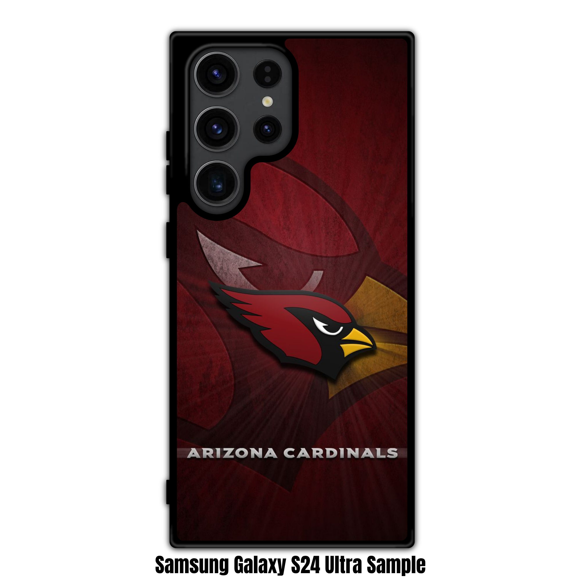 NFL Arizona Cardinals Phone Case For iPhone Samsung Galaxy Pixel - Arizona Cardinals Logo On Textured Sunburst Background
