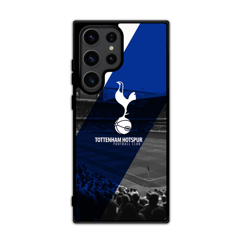 Tottenham Hotspur Phone Case For iPhone Samsung Galaxy Pixel - Tottenham Hotspur FC Crest Diagonal Stripe Stadium Poster