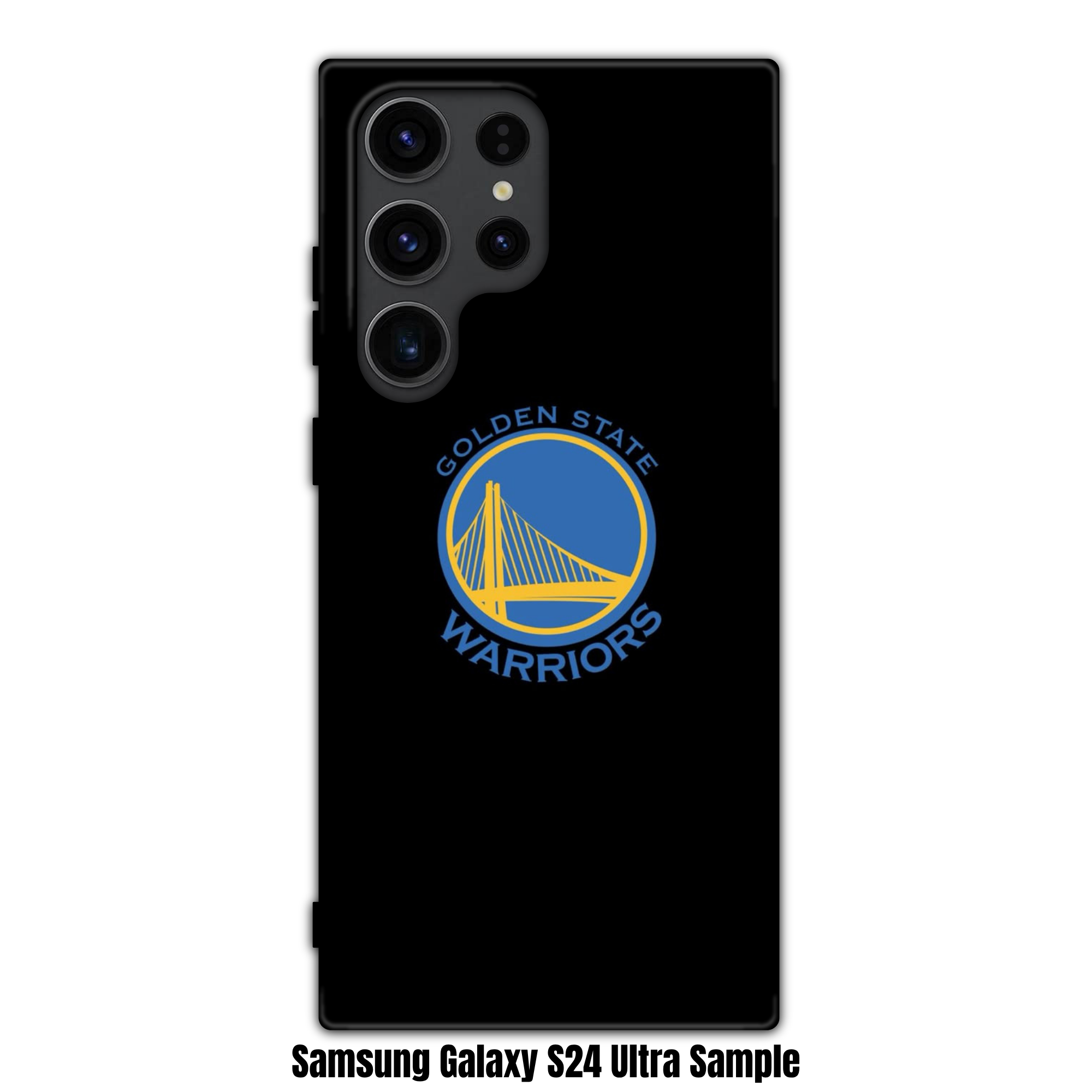 NBA Golden State Warriors Phone Case For iPhone Samsung Galaxy Pixel - Golden State Warriors Logo On Black Background