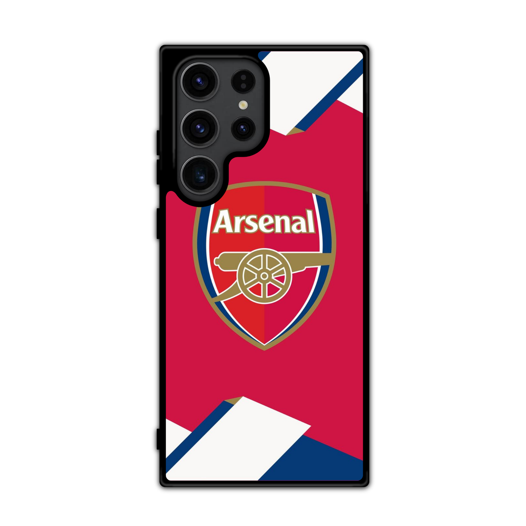 Arsenal FC Phone Case For iPhone Samsung Galaxy Pixel - Arsenal Red and Aztec Blue Diagonal Vector Poster