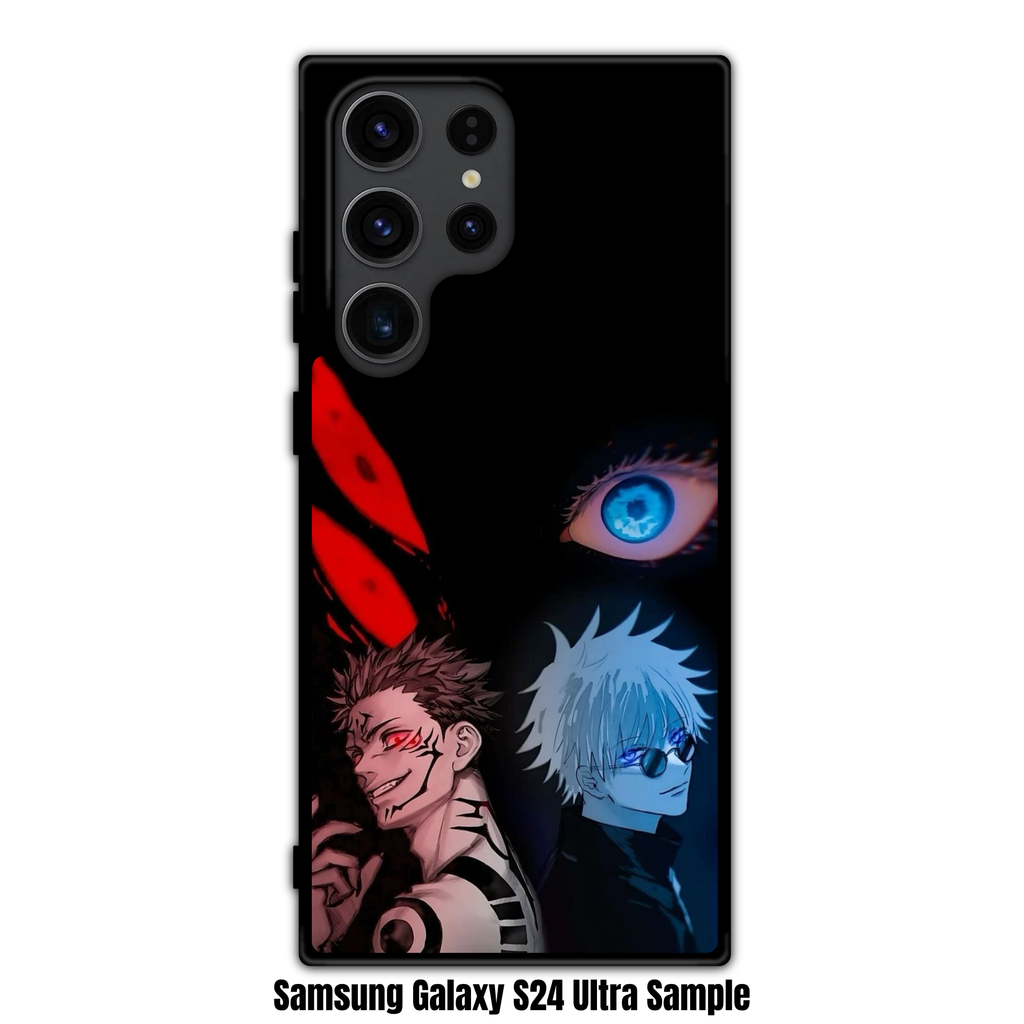 Jujutsu Kaisen Phone Case For iPhone Samsung Galaxy Pixel - Sukuna And Gojo Cursed Eyes Rivalry Poster
