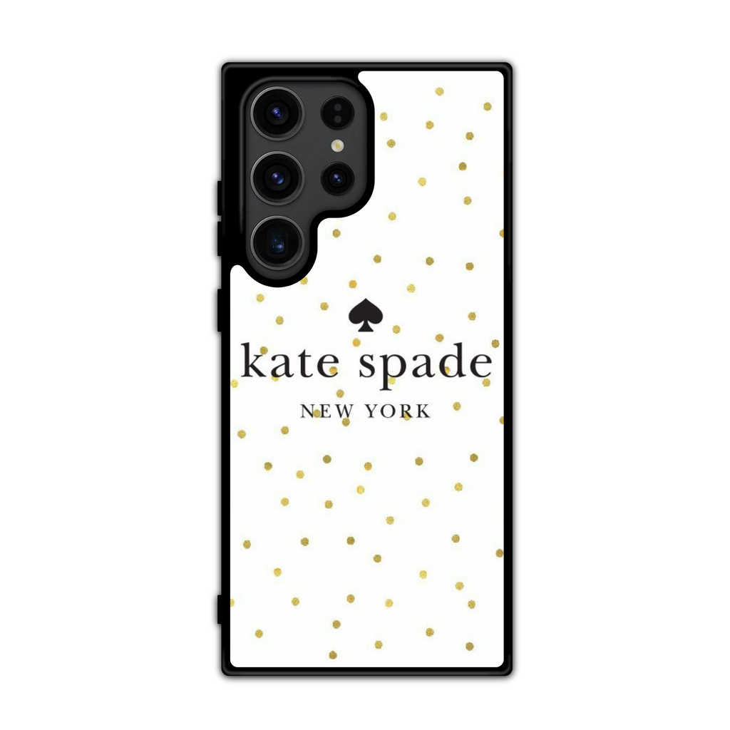Kate Spade Phone Case For iPhone Samsung Galaxy Pixel - Kate Spade Gold Polka Dots