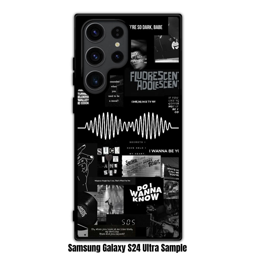 Arctic Monkeys Phone Case For iPhone Samsung Galaxy Pixel - Arctic Monkeys Aesthetic Collage Poster In Black Background
