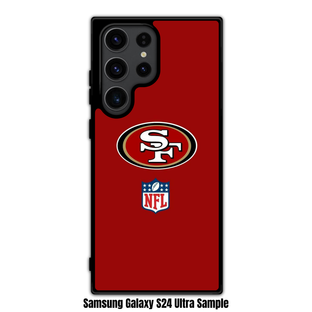 NFL San Francisco 49ers Phone Case For iPhone Samsung Galaxy Pixel - San Francisco 49ers Logo And NFL Shield On Red Background