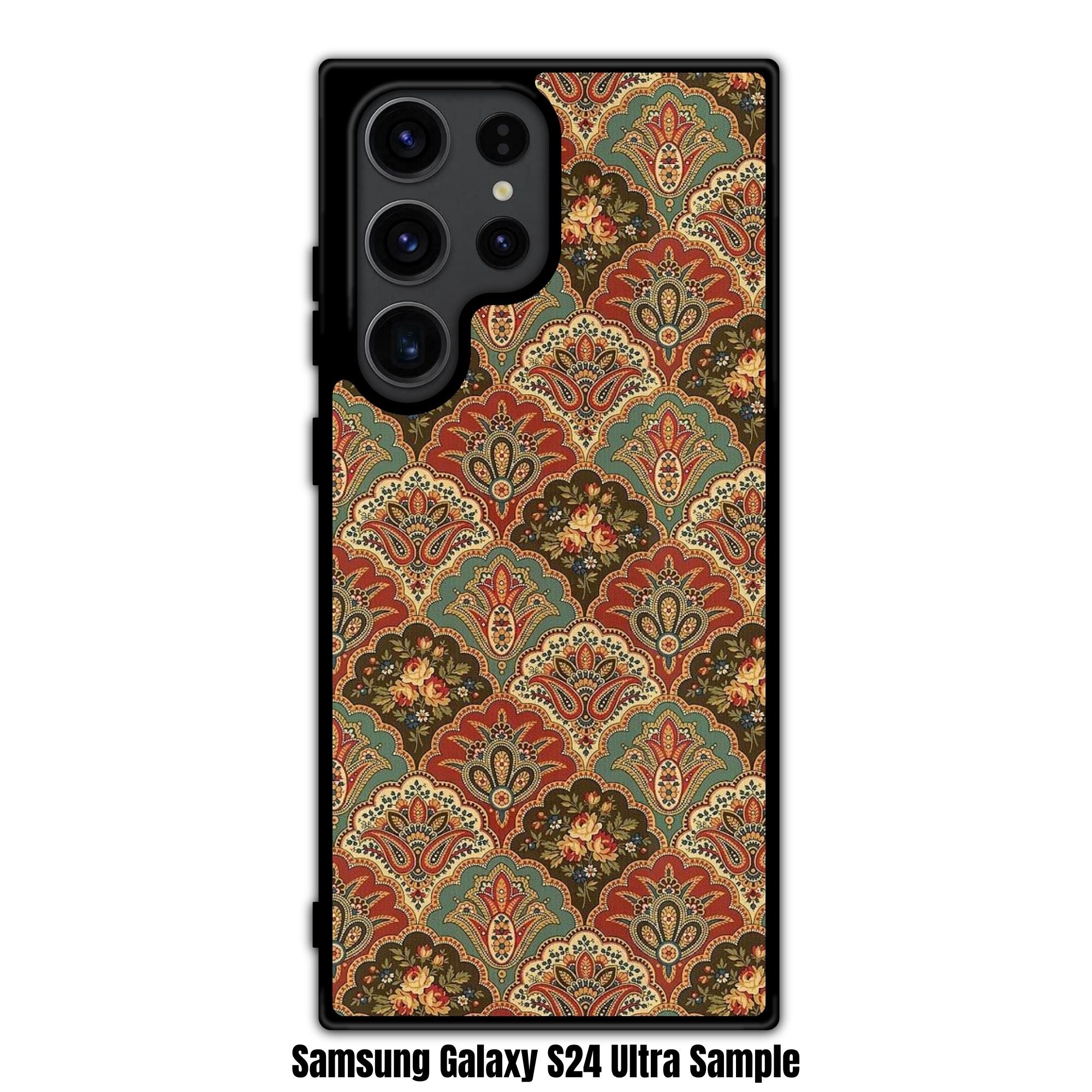 Floral Pattern Phone Case For iPhone Samsung Galaxy Pixel - Vintage Paisley Damask Floral Pattern