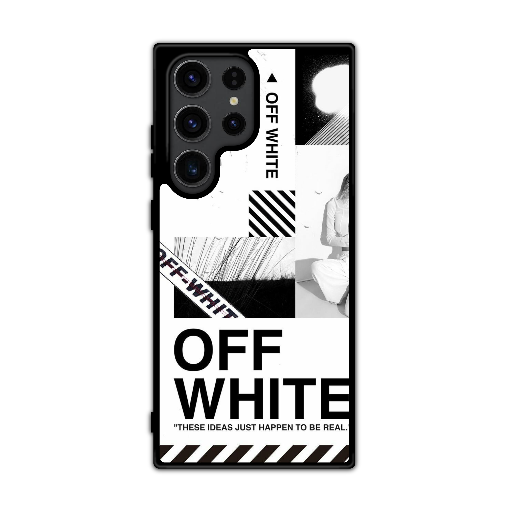 Off White Phone Case For iPhone Samsung Galaxy Pixel - Off White Industrial Collage Art