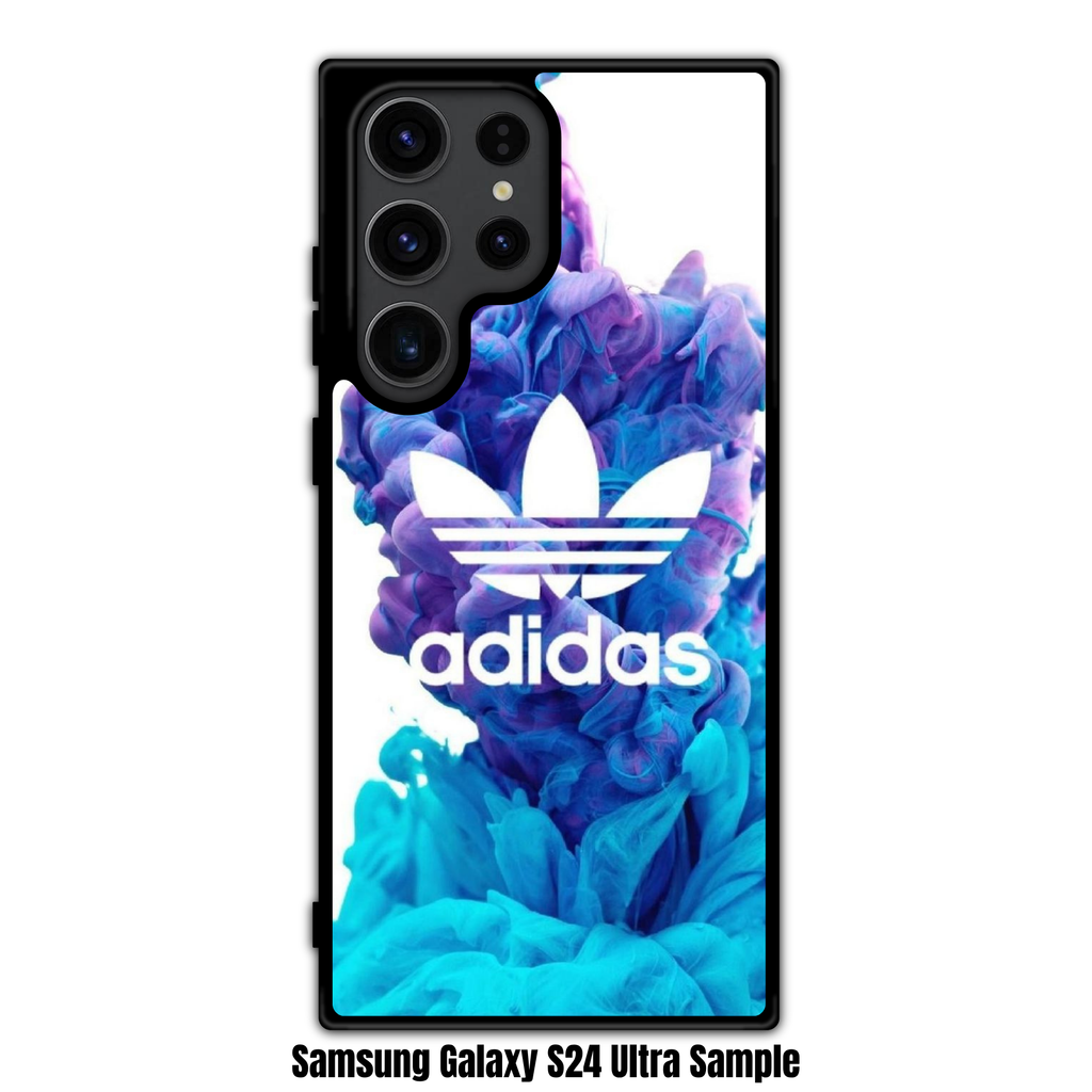 Adidas Phone Case For iPhone Samsung Galaxy Pixel - Adidas Trefoil Logo On Artistic Ink Background