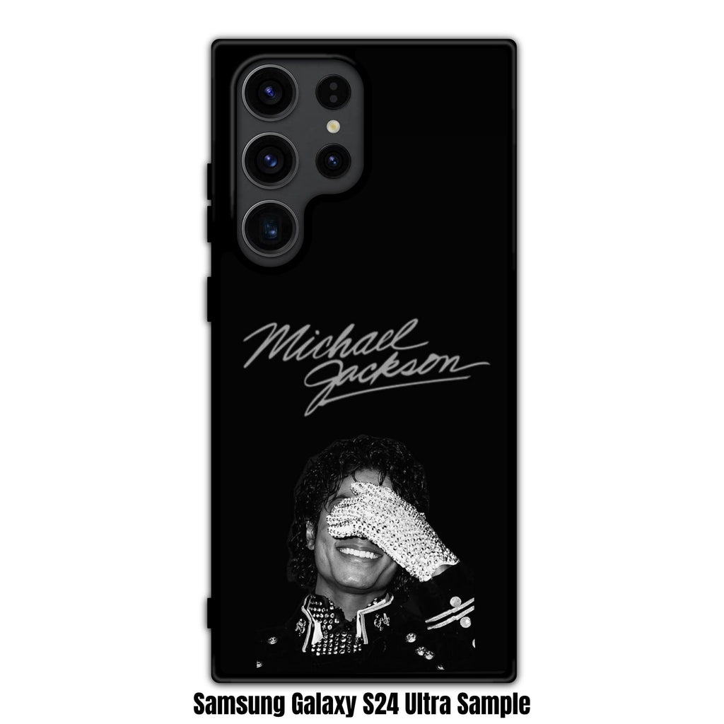 Michael Jackson Phone Case For iPhone Samsung Galaxy Pixel - Michael Jackson Signature And Iconic Glove In Black Background