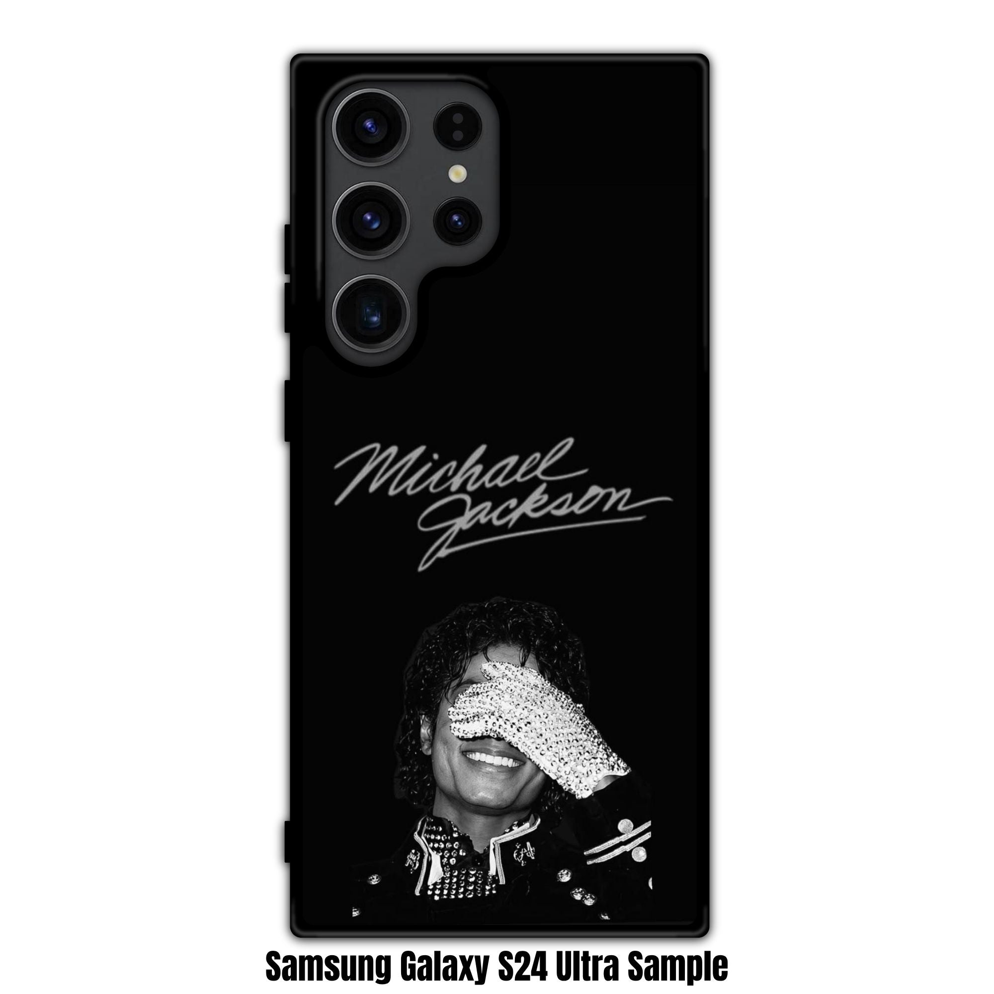 Michael Jackson Phone Case For iPhone Samsung Galaxy Pixel - Michael Jackson Signature And Iconic Glove In Black Background