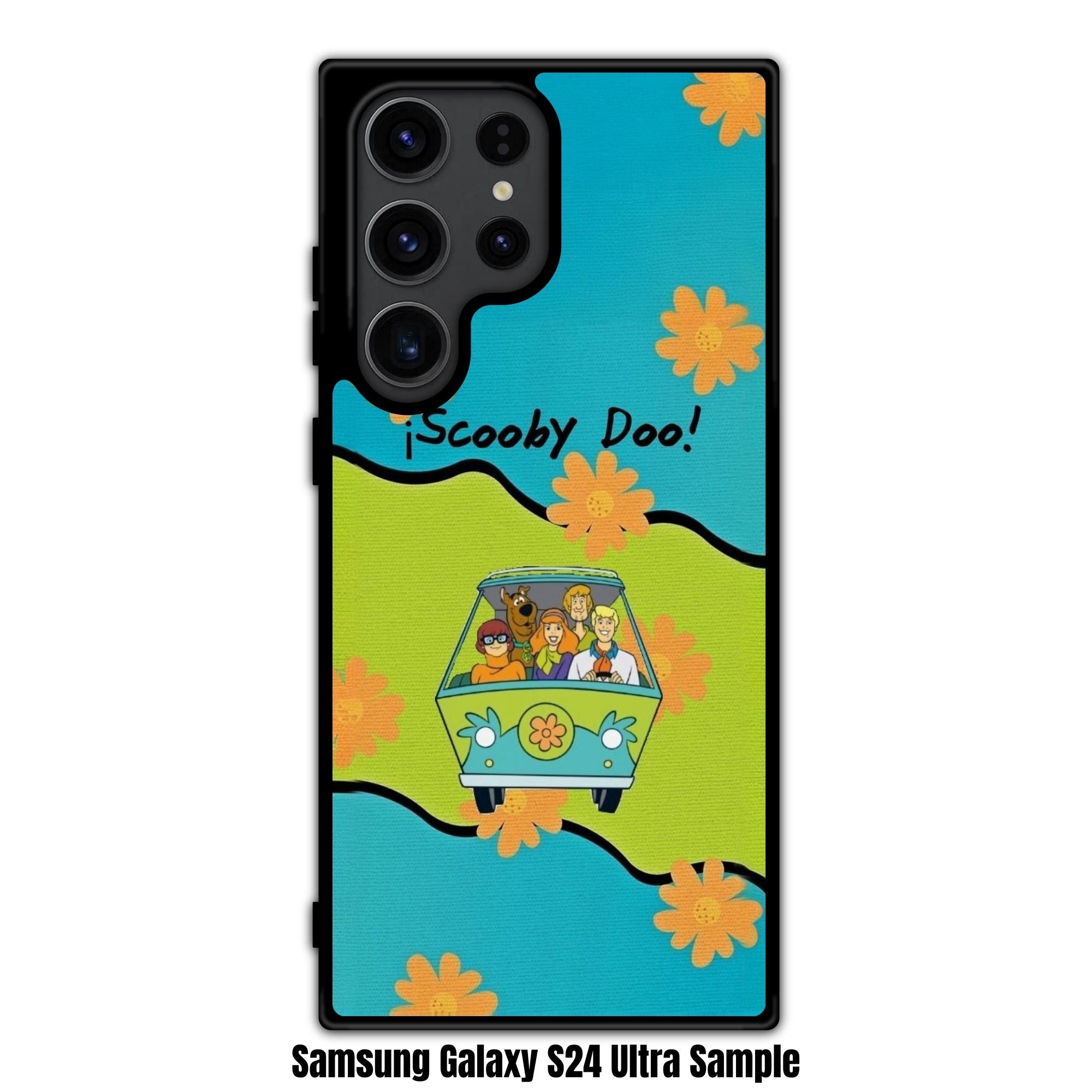 Scooby Doo Phone Case For iPhone Samsung Galaxy Pixel - Scooby Doo Mystery Machine Gang Retro Pattern Background