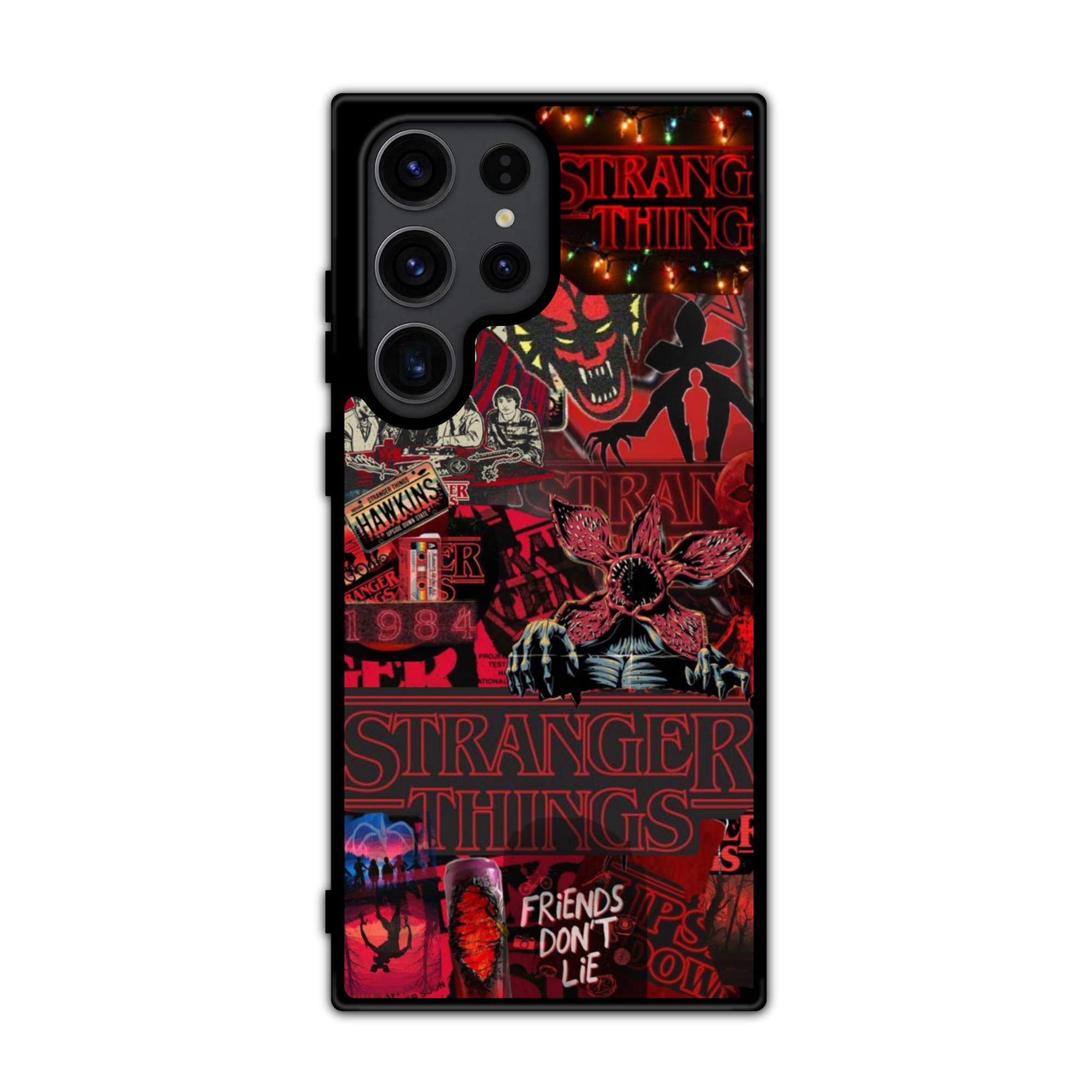 Stranger Things Phone Case For iPhone Samsung Galaxy Pixel - Stranger Things Hellfire And Hawkins Collage Poster