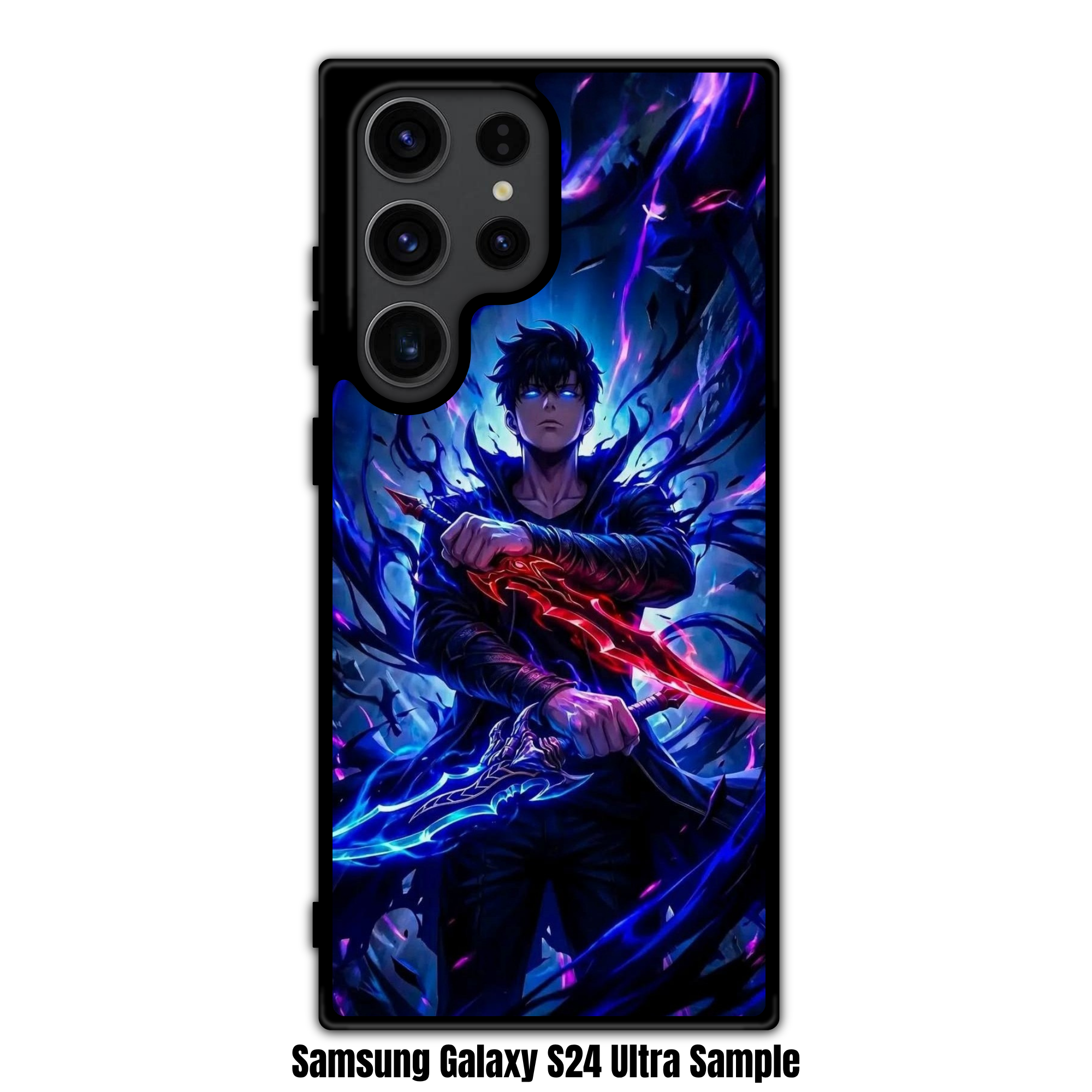 Solo Leveling Sung Jin woo Phone Case For iPhone Samsung Galaxy Pixel - Sung Jin woo Holding Red and Blue Daggers On Black Background