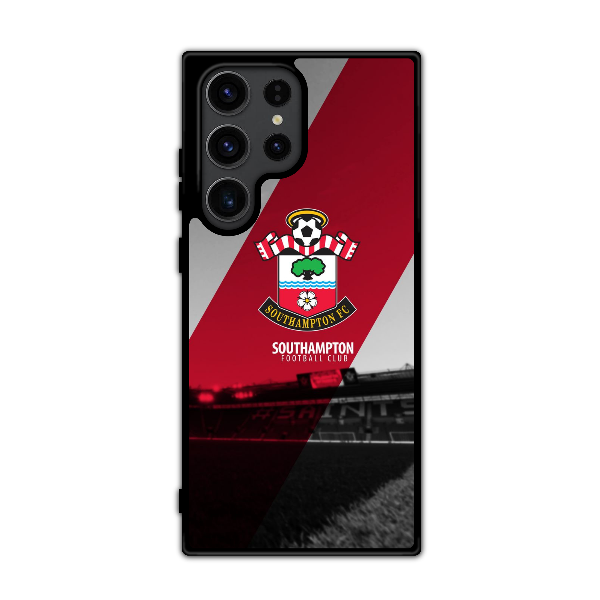 Southampton FC Phone Case For iPhone Samsung Galaxy Pixel - Southampton FC Crest On Stadium Background