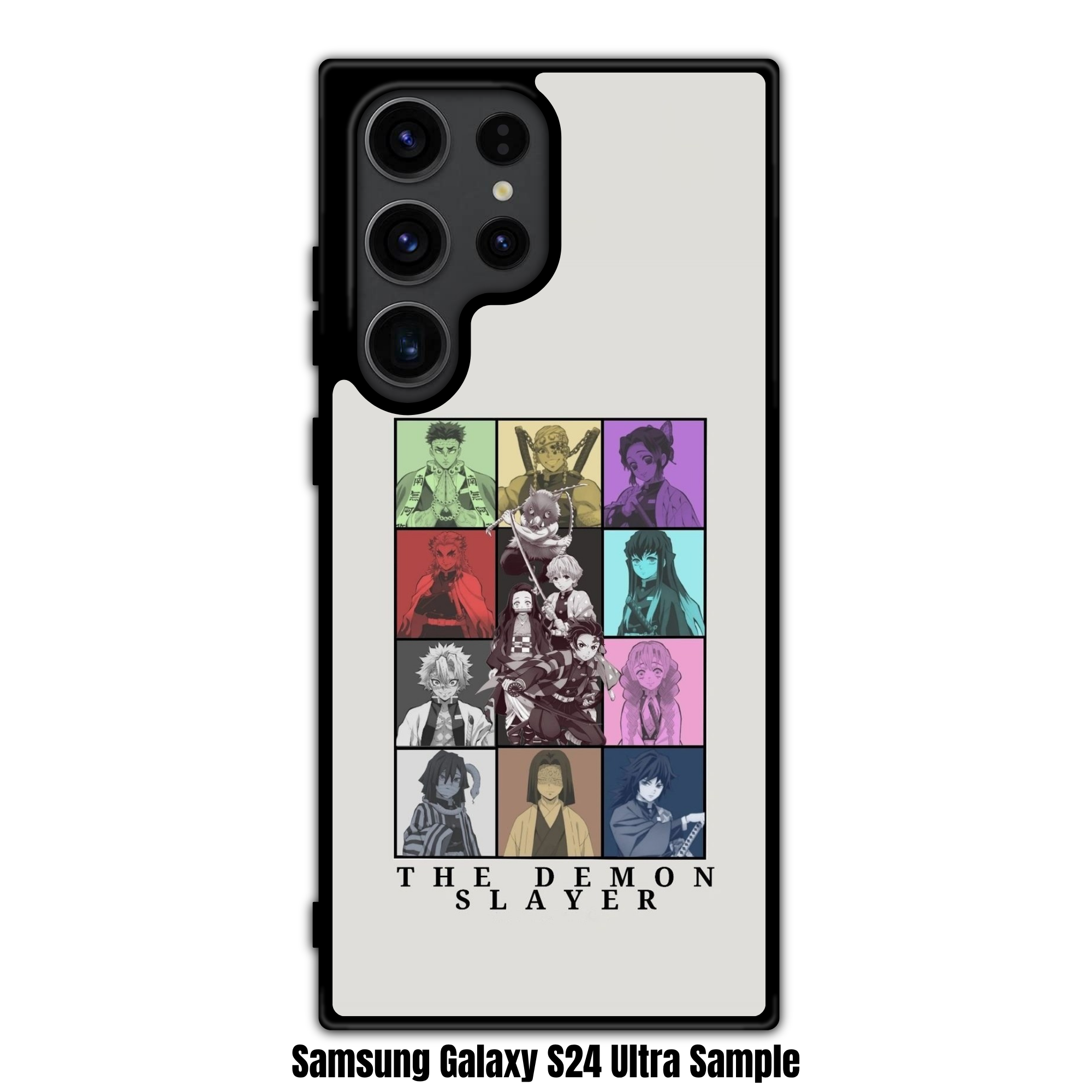 Demon Slayer Phone Case For iPhone Samsung Galaxy Pixel - Demon Slayer Cast Minimalist Art On White Background