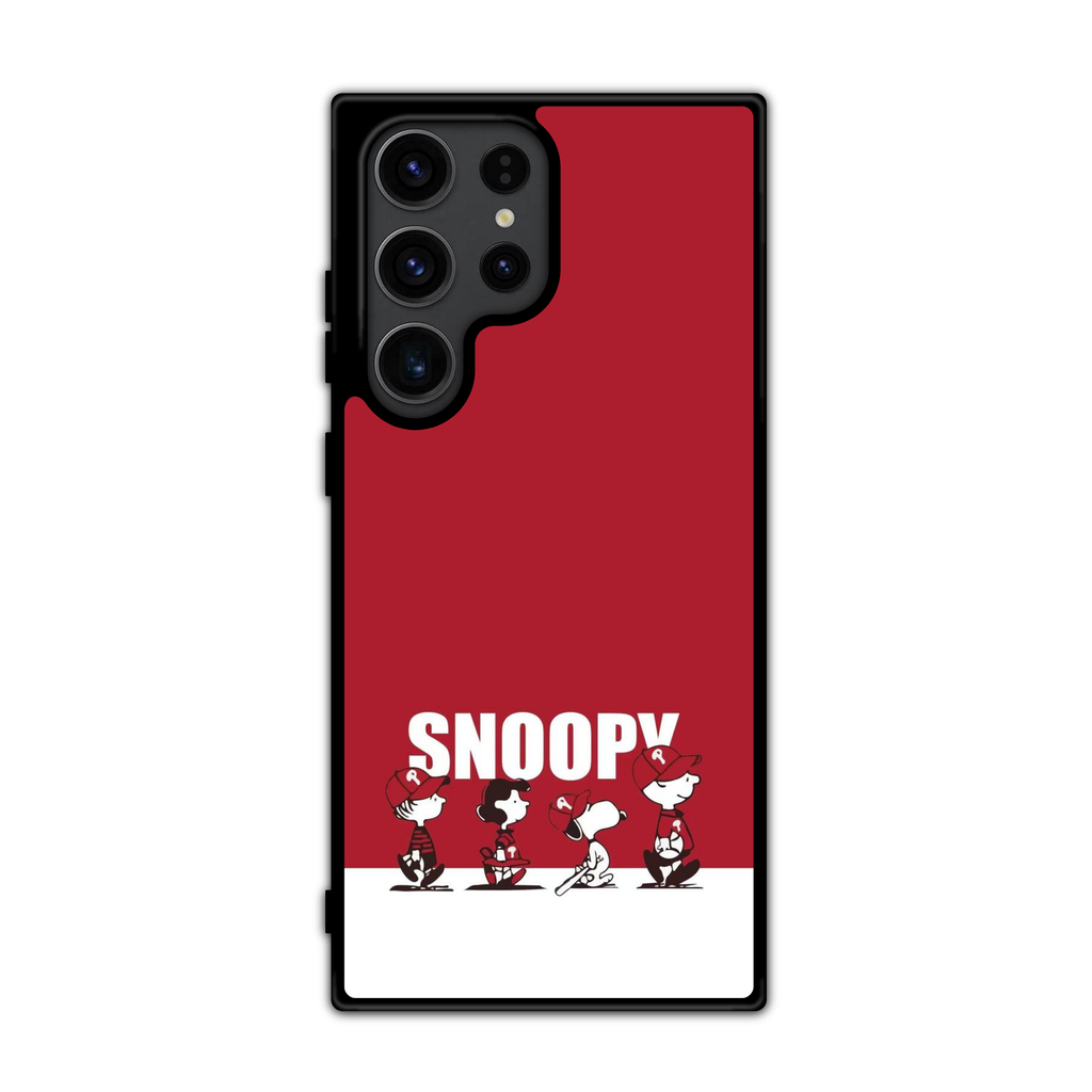 Peanuts Snoopy Phone Case For iPhone Samsung Galaxy Pixel - Peanuts Snoopy Baseball Gang Poster