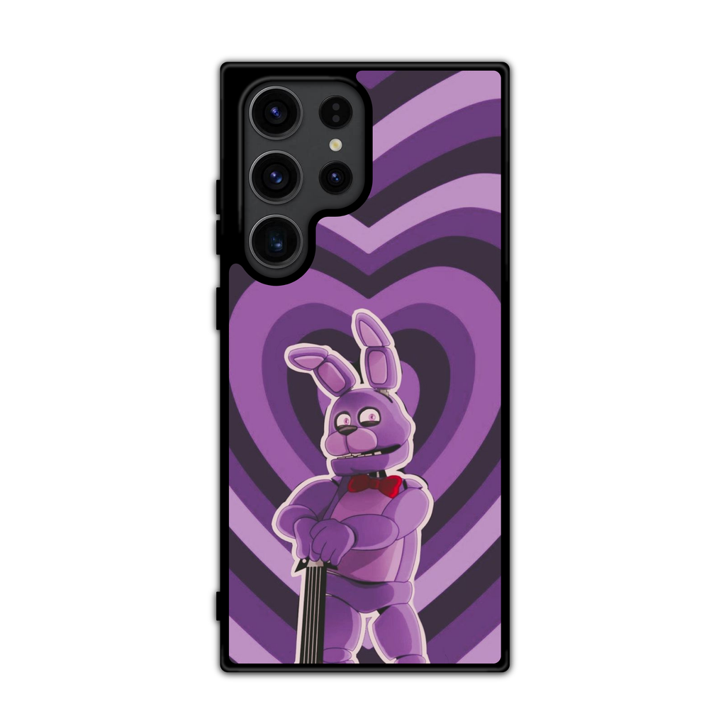 Five Nights At Freddys Bonnie Phone Case For iPhone Samsung Galaxy Pixel - Bonnie On Purple Heart Background