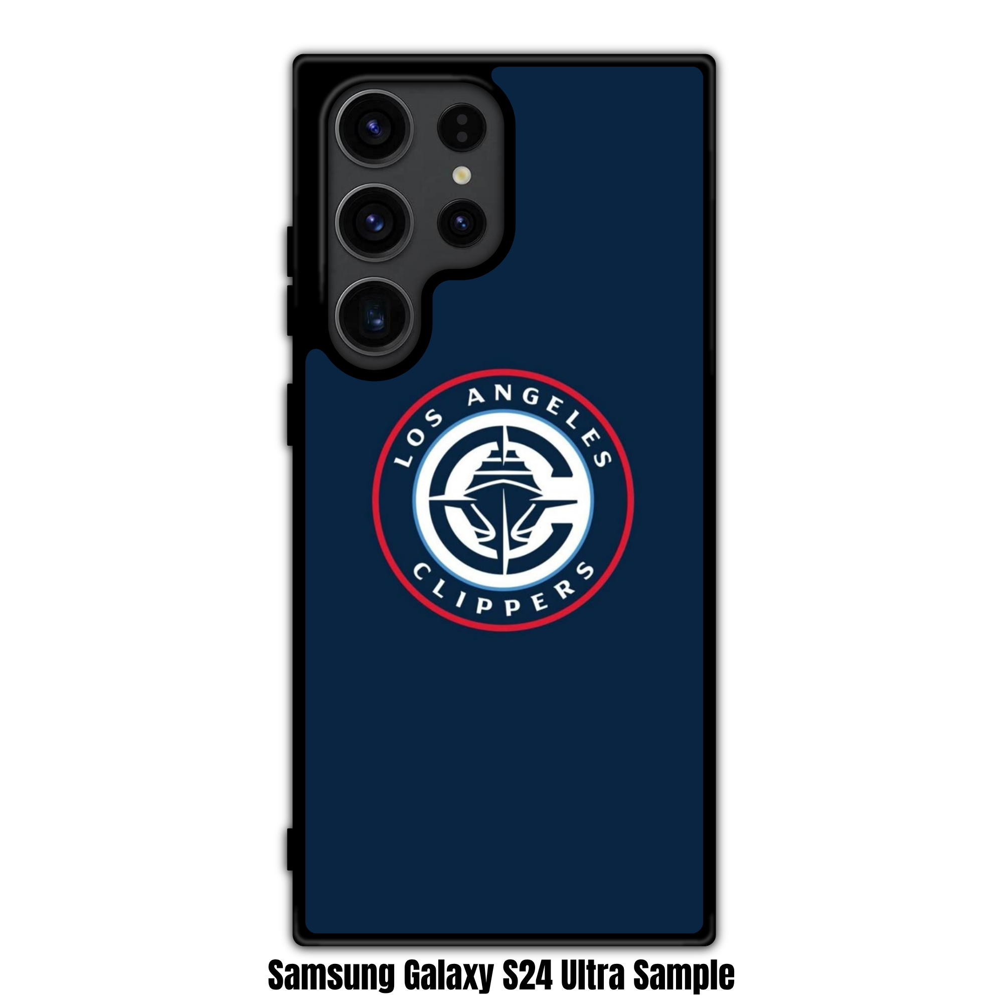 NBA Los Angeles Clippers Phone Case For iPhone Samsung Galaxy Pixel - Los Angeles Clippers Nautical Logo On Navy Blue Background