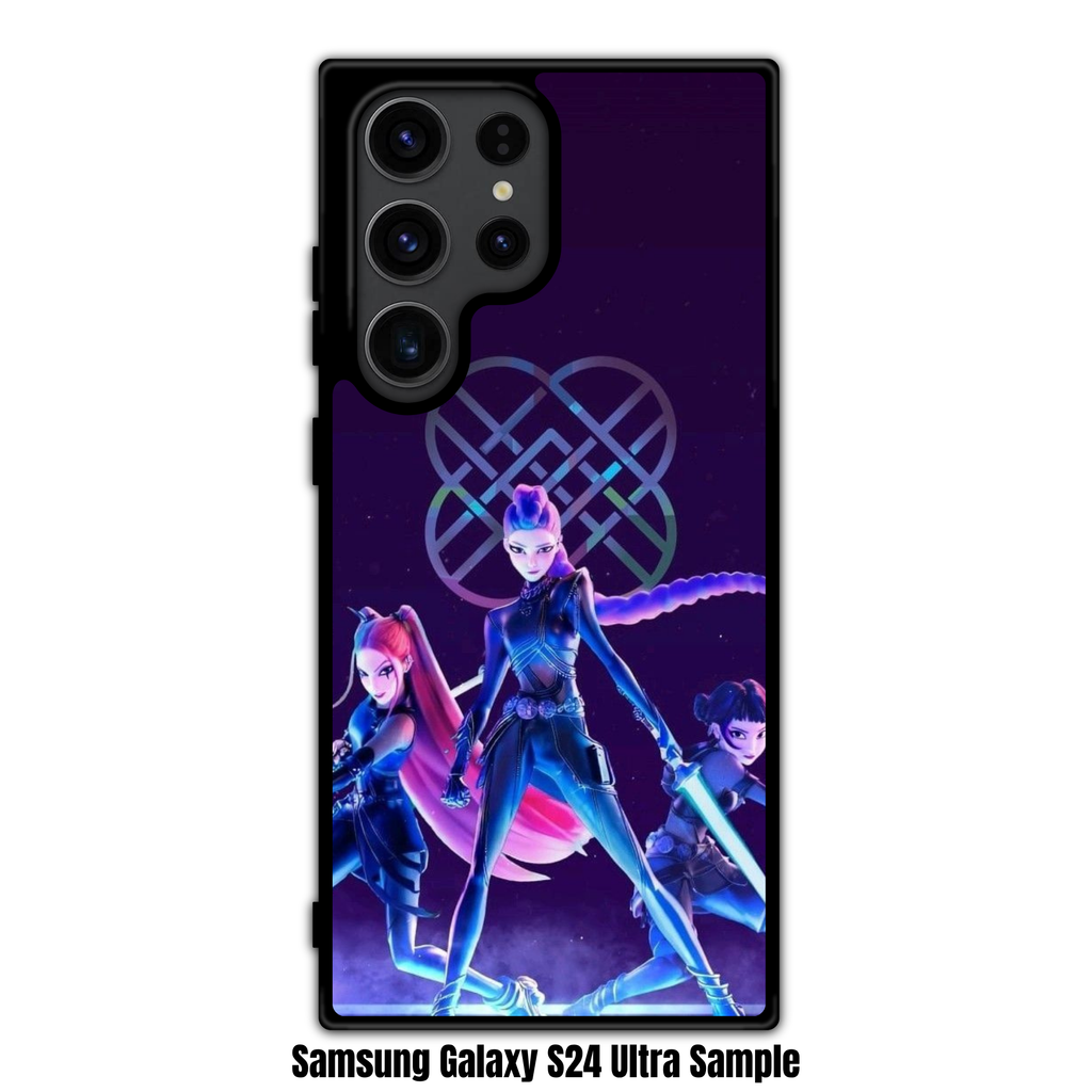 KPop Demon Hunters Phone Case For iPhone Samsung Galaxy Pixel - KPop Demon Hunters Neon Purple HUNTRIX Team Poster