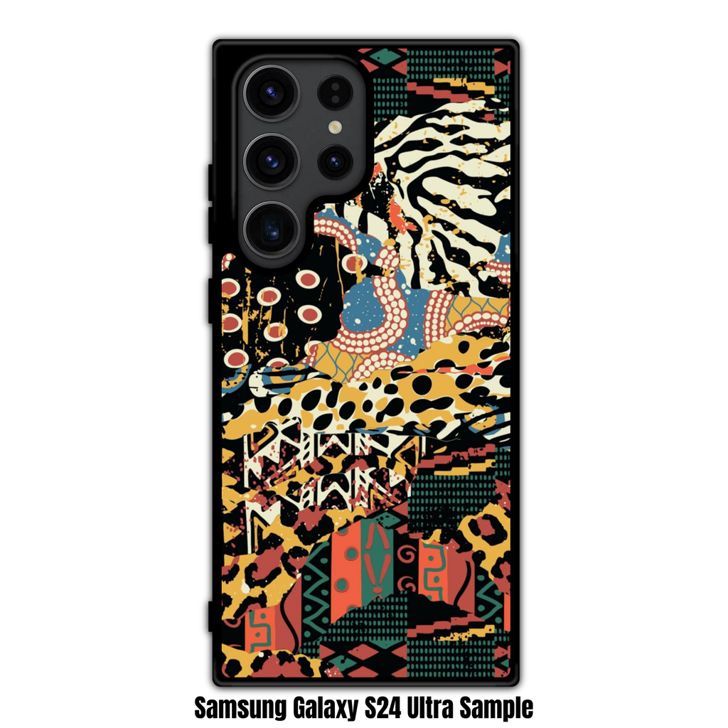 Art Print Phone Case For iPhone Samsung Galaxy Pixel - Abstract African Tribal Animal Patchwork Pattern