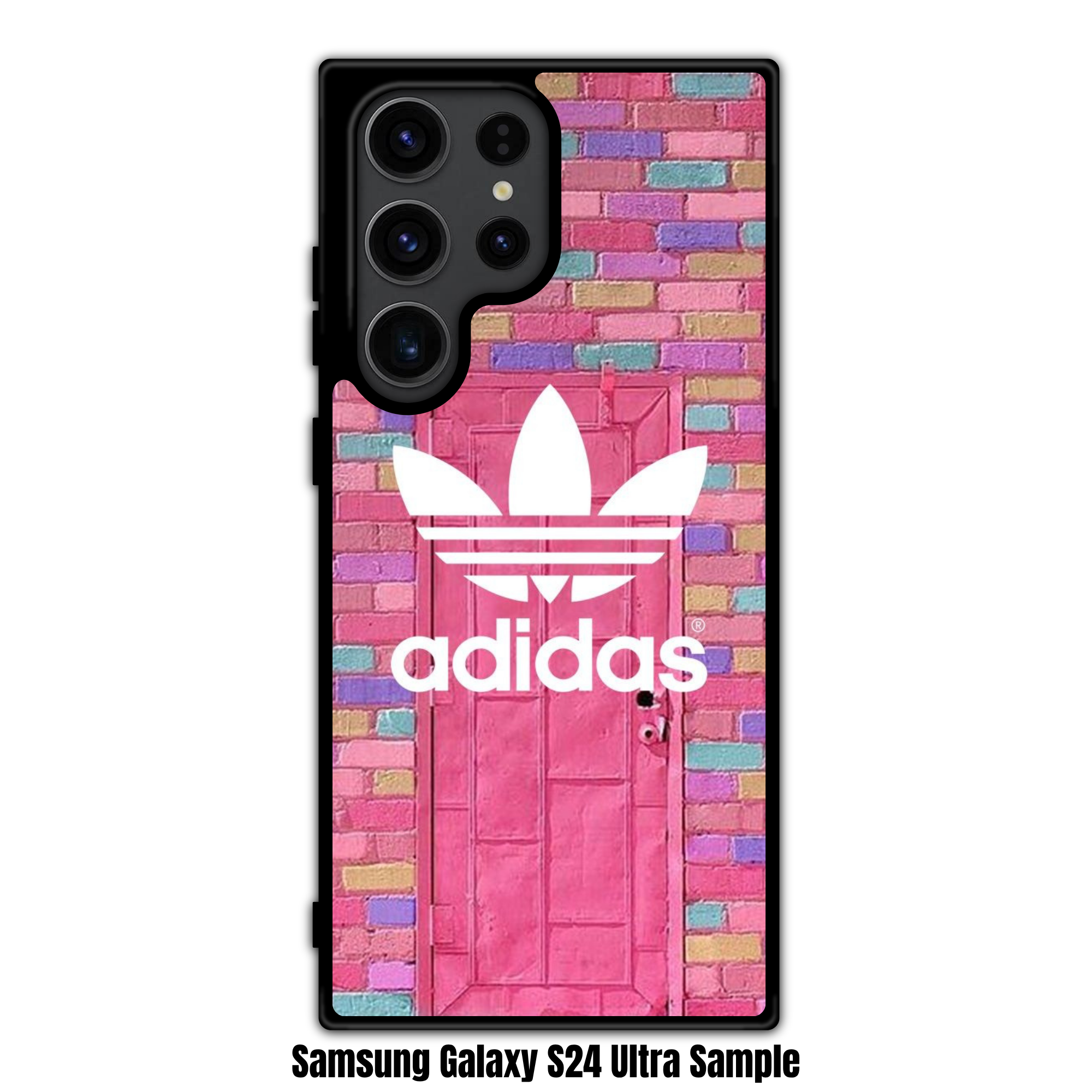 Adidas Phone Case For iPhone Samsung Galaxy Pixel - Adidas Trefoil Logo On Colorful Brick Wall Background