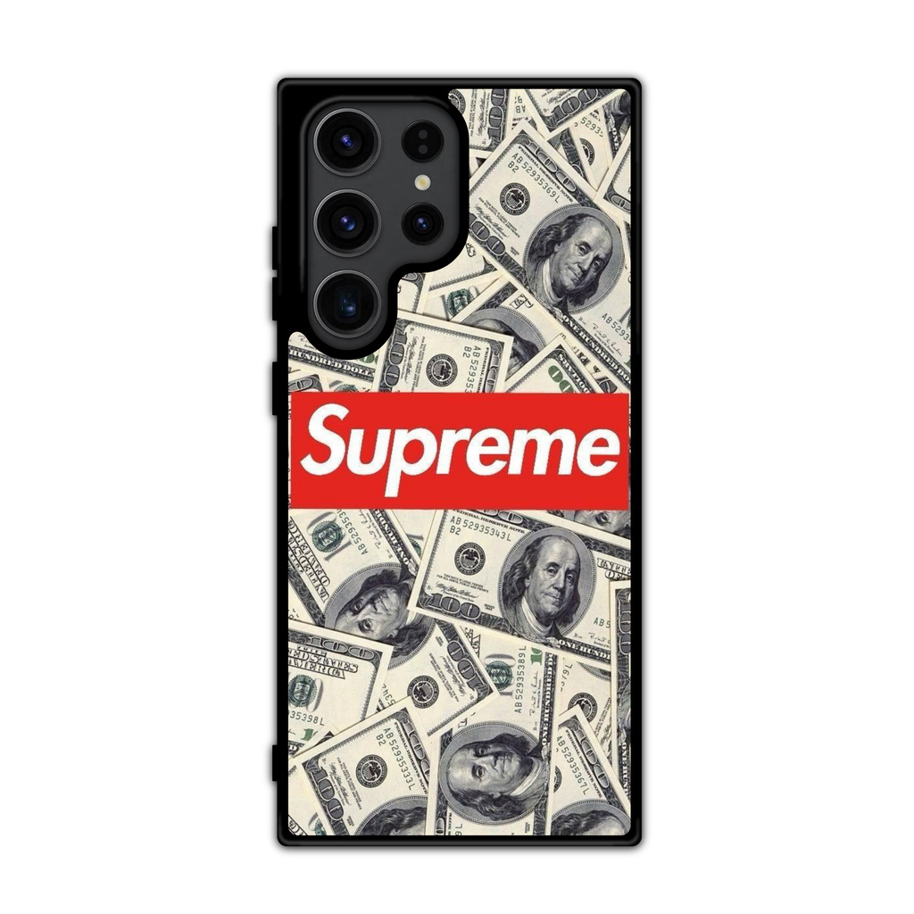 Supreme Phone Case For iPhone Samsung Galaxy Pixel - Supreme Logo On Cash Background