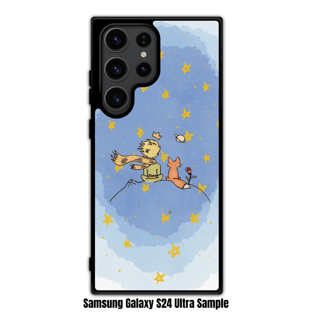 The Little Prince Phone Case For iPhone Samsung Galaxy Pixel - The Little Prince And Fox Starry Sky Illustration On Blue Background