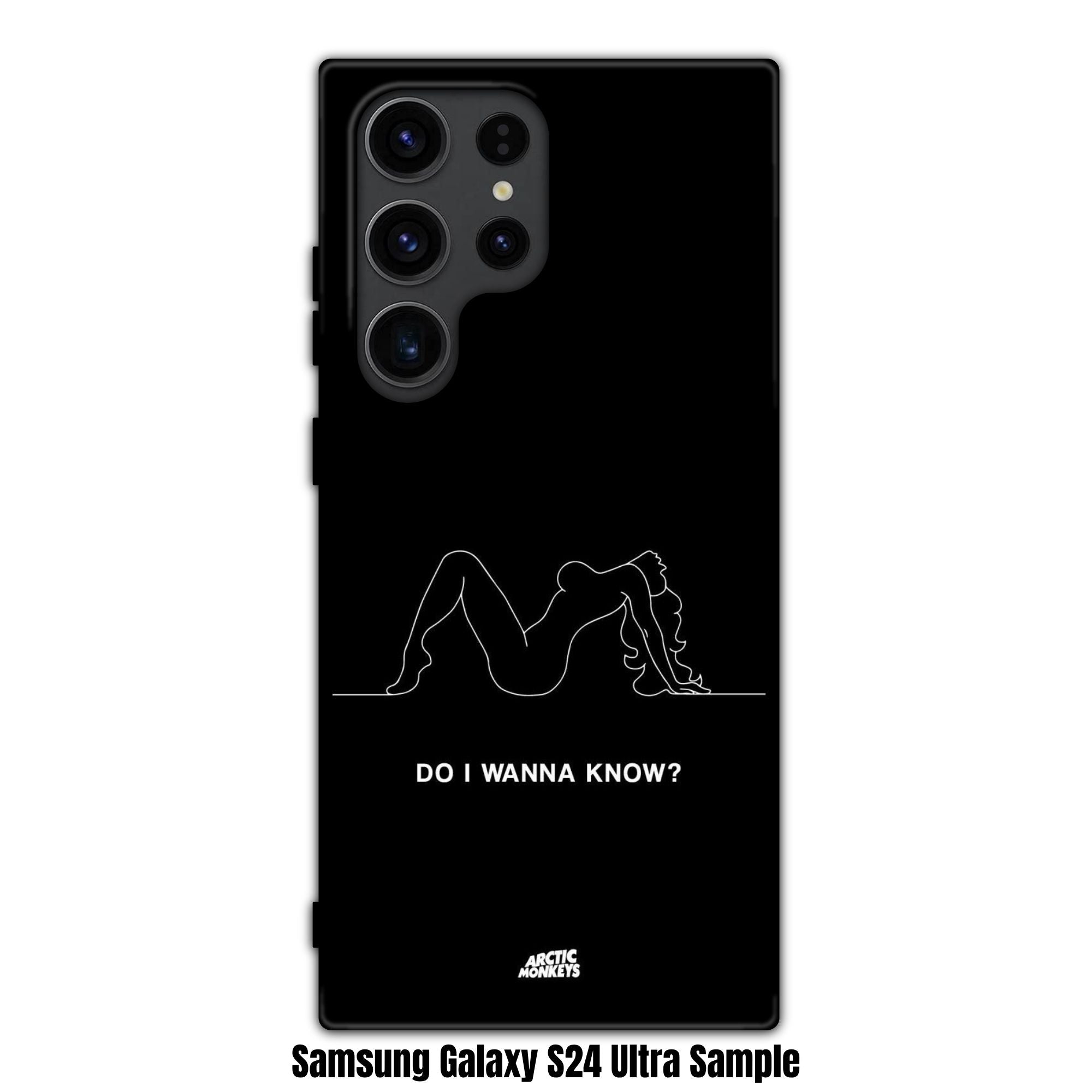 Arctic Monkeys Phone Case For iPhone Samsung Galaxy Pixel - Arctic Monkeys Do I Wanna Know Line Art Poster In Black Background