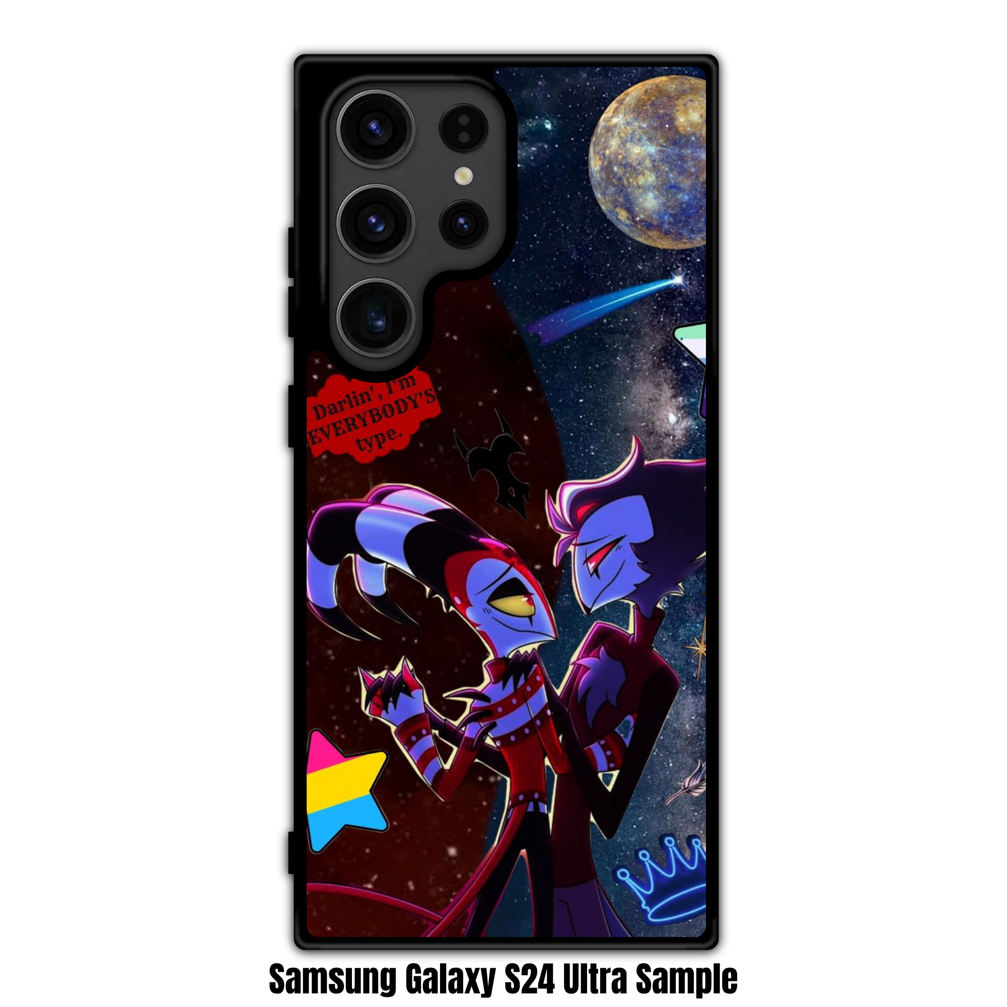 Helluva Boss Phone Case For iPhone Samsung Galaxy Pixel - Blitz And Stolas Everybody's Type Poster Art