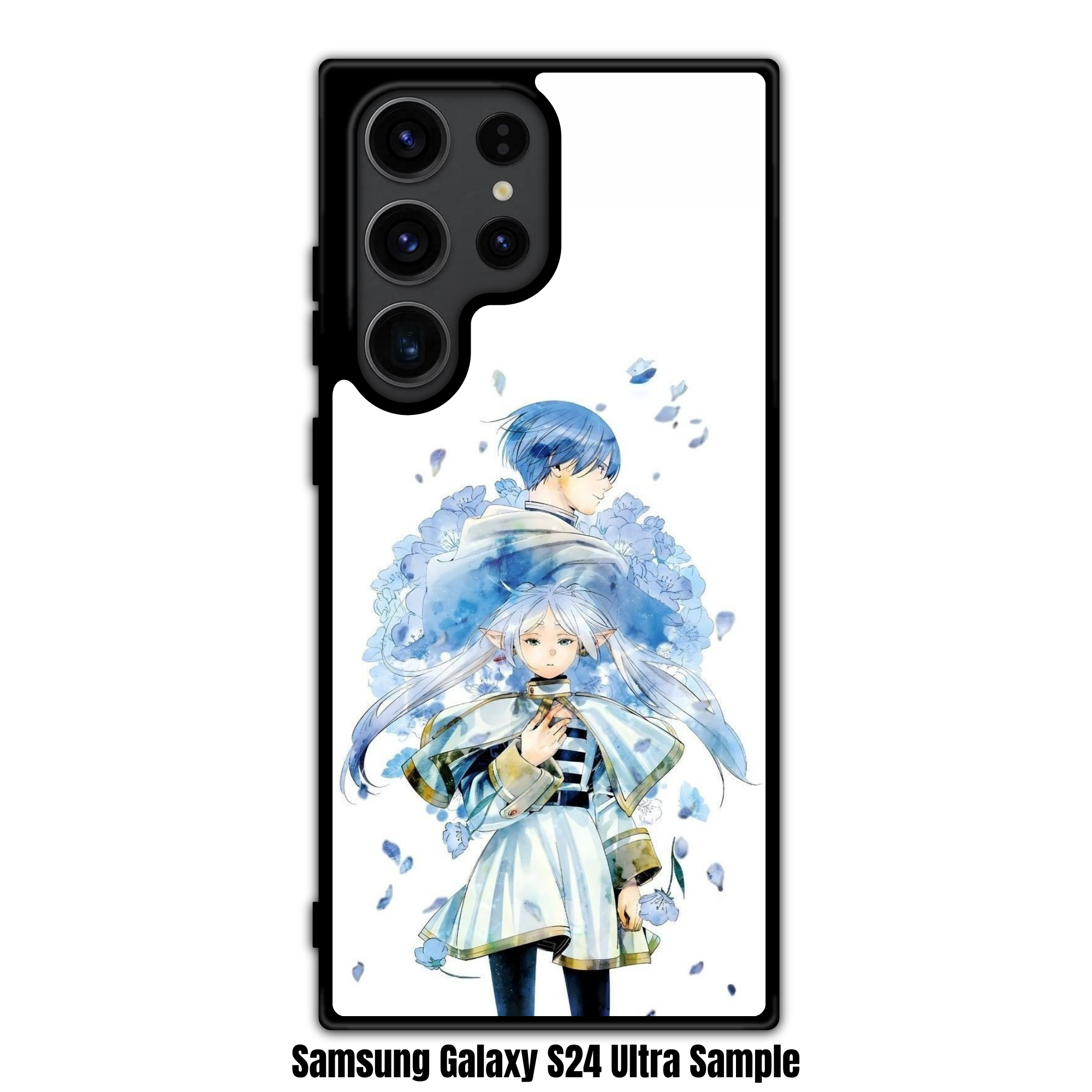Frieren Beyond Journeys End Phone Case For iPhone Samsung Galaxy Pixel - Frieren And Himmel In Watercolor Style On White Background