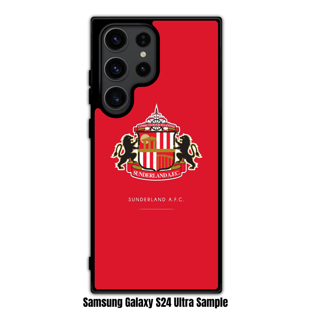 Sunderland AFC Phone Case For iPhone Samsung Galaxy Pixel - Sunderland AFC Crest On Red Background