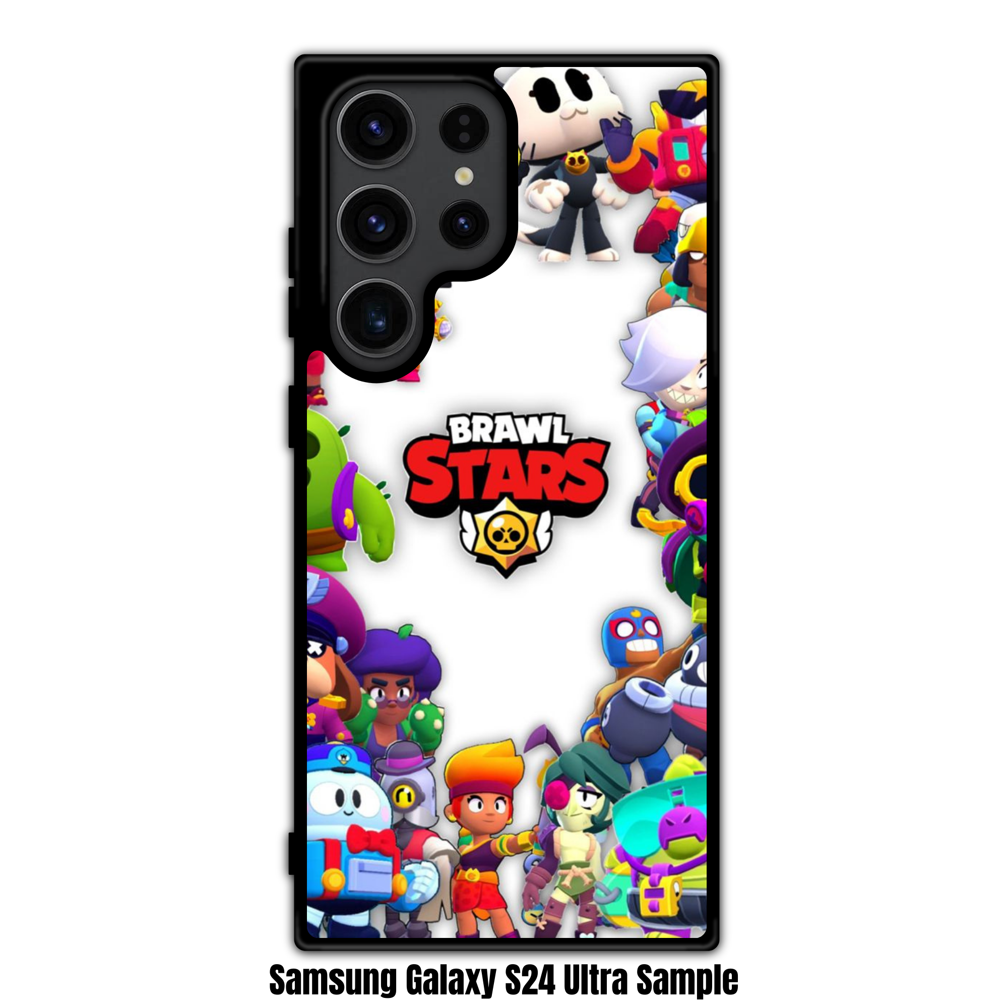 Brawl Stars Phone Case For iPhone Samsung Galaxy Pixel - Brawl Stars Logo And Brawlers Collage On White Background