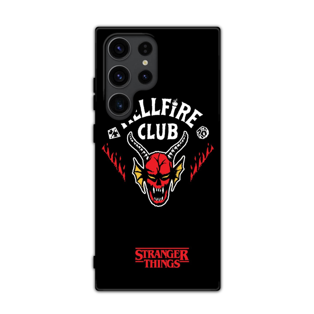 Stranger Things Phone Case For iPhone Samsung Galaxy Pixel - Stranger Things Hellfire Club Logo On Black Background