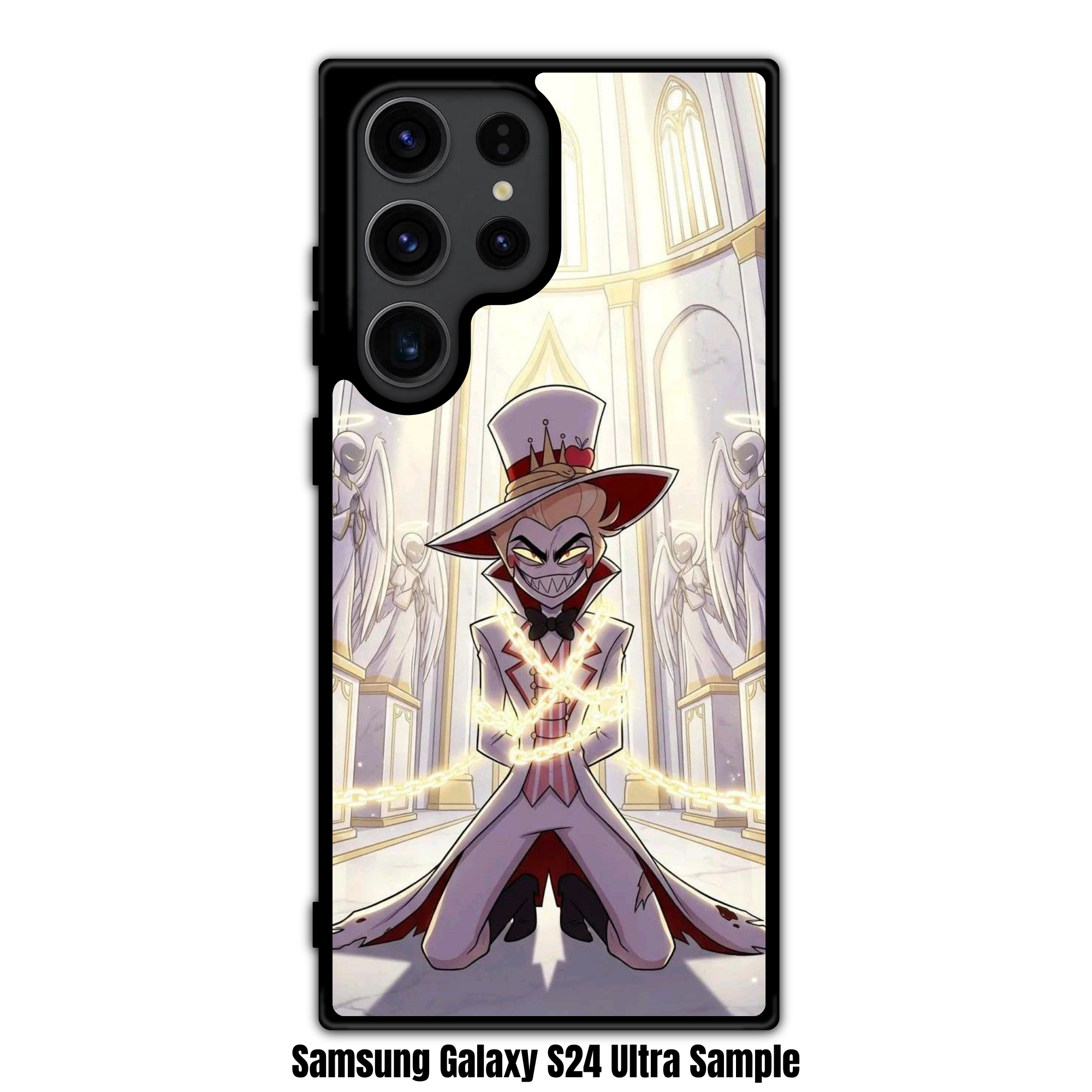 Hazbin Hotel Lucifer Phone Case For iPhone Samsung Galaxy Pixel - Lucifer Morningstar Bound By Holy Chains In Heaven Poster