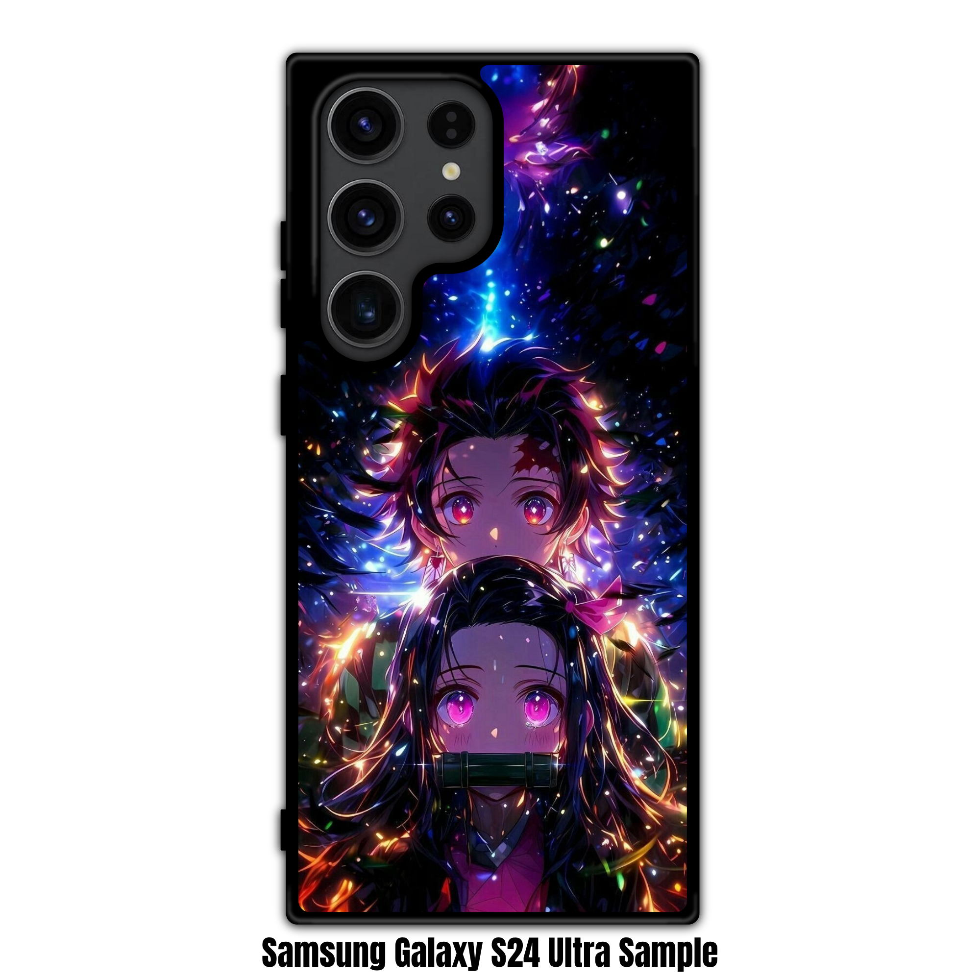 Demon Slayer Phone Case For iPhone Samsung Galaxy Pixel - Tanjiro And Nezuko Neon Spiritual Aura Art