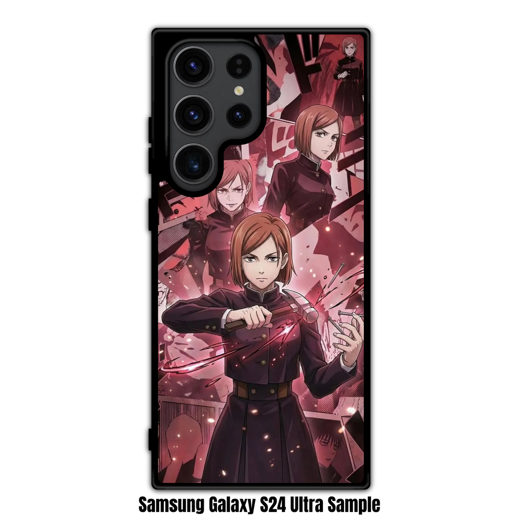 Jujutsu Kaisen Nobara Phone Case For iPhone Samsung Galaxy Pixel - Nobara Straw Doll Technique Manga Collage Poster