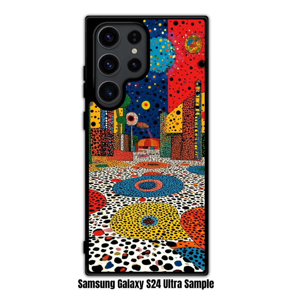 Yayoi Kusama Phone Case For iPhone Samsung Galaxy Pixel - Town In The City Polka Dot Painting