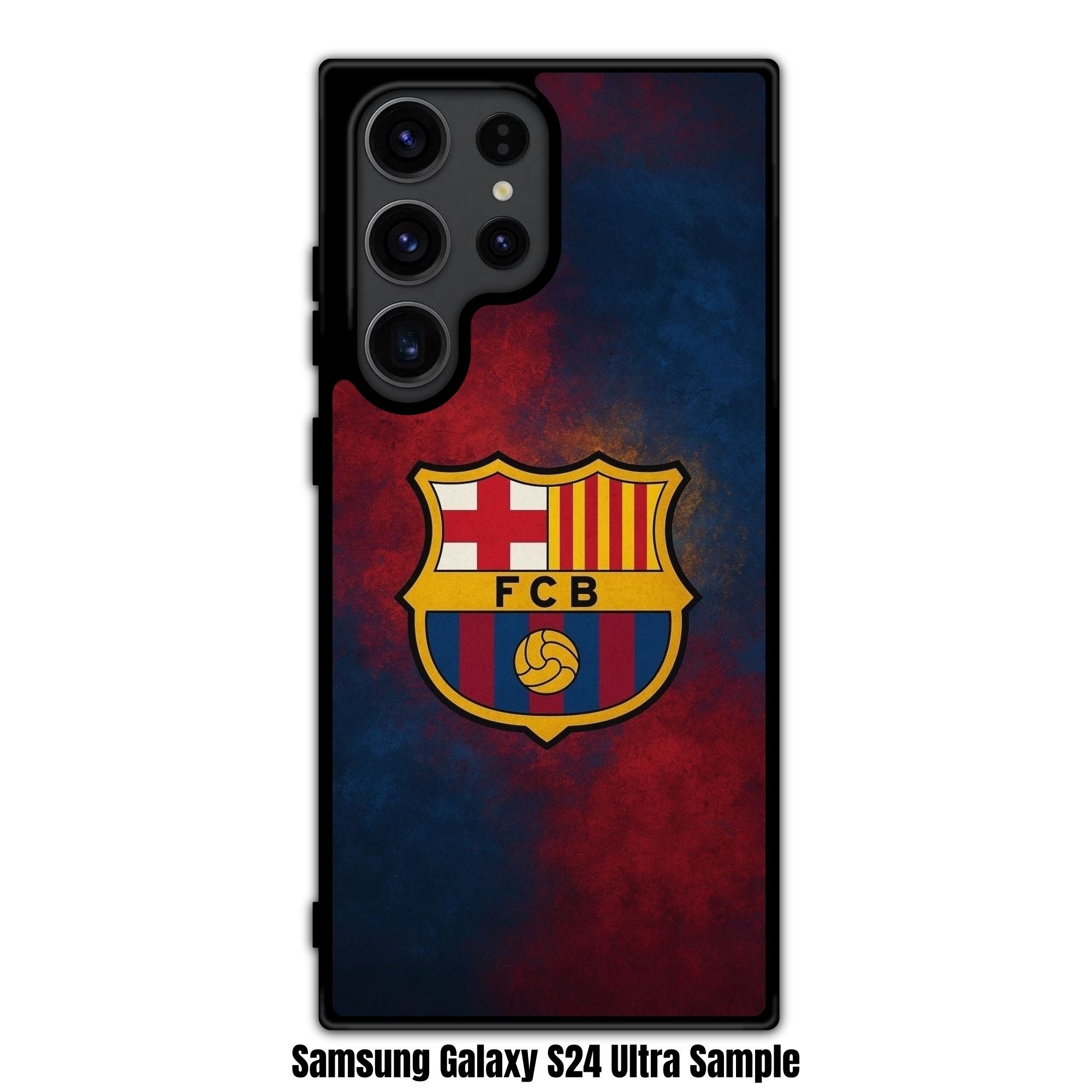 FC Barcelona Phone Case For iPhone Samsung Galaxy Pixel - FC Barcelona Crest On Smoke Textured Blaugrana Background