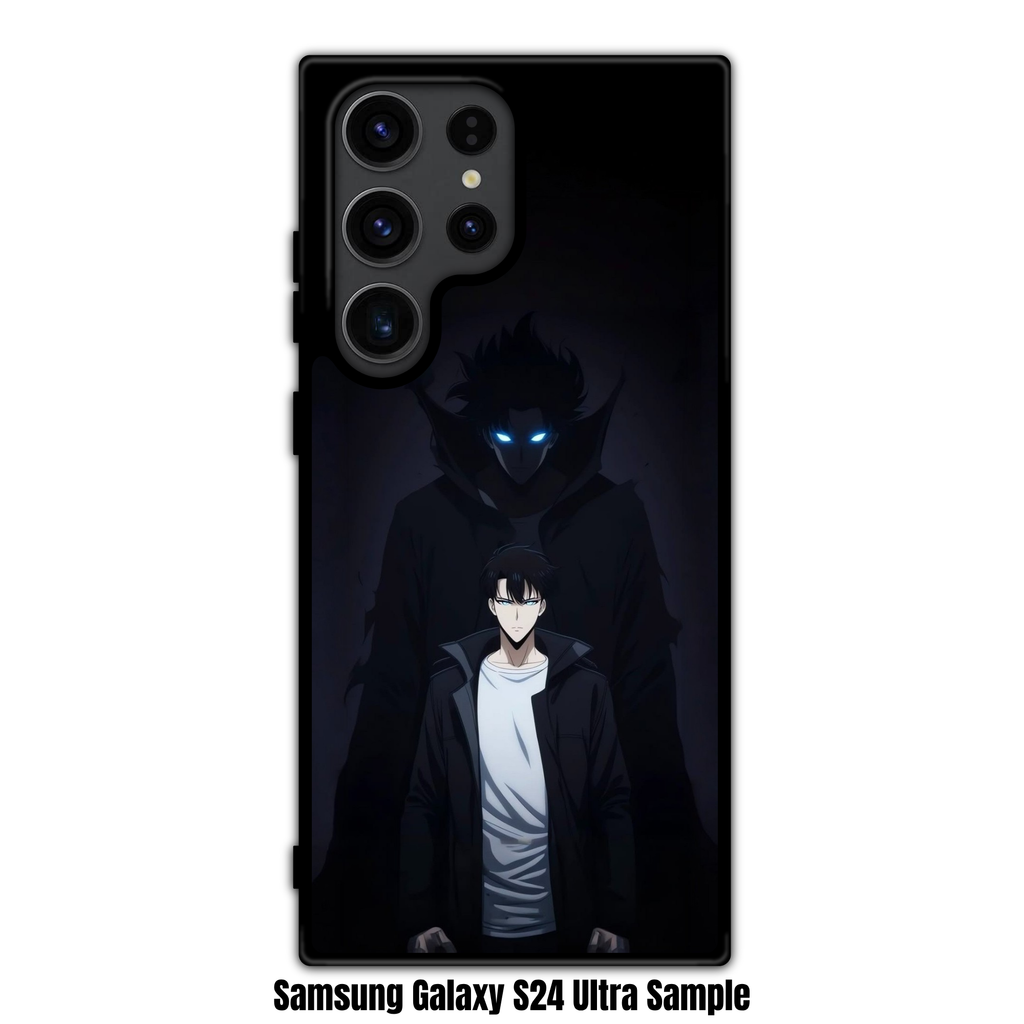 Solo Leveling Sung Jin woo Phone Case For iPhone Samsung Galaxy Pixel - Sung Jin woo Standing In Front Of His Shadow Self On Dark Background