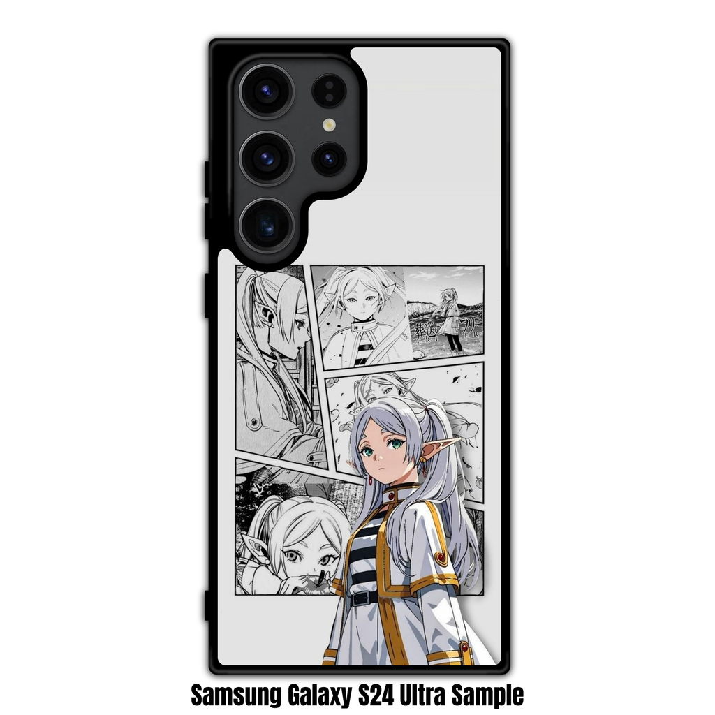 Frieren Beyond Journeys End Frieren Phone Case For iPhone Samsung Galaxy Pixel - Frieren Manga Panel Collage On Grey Background
